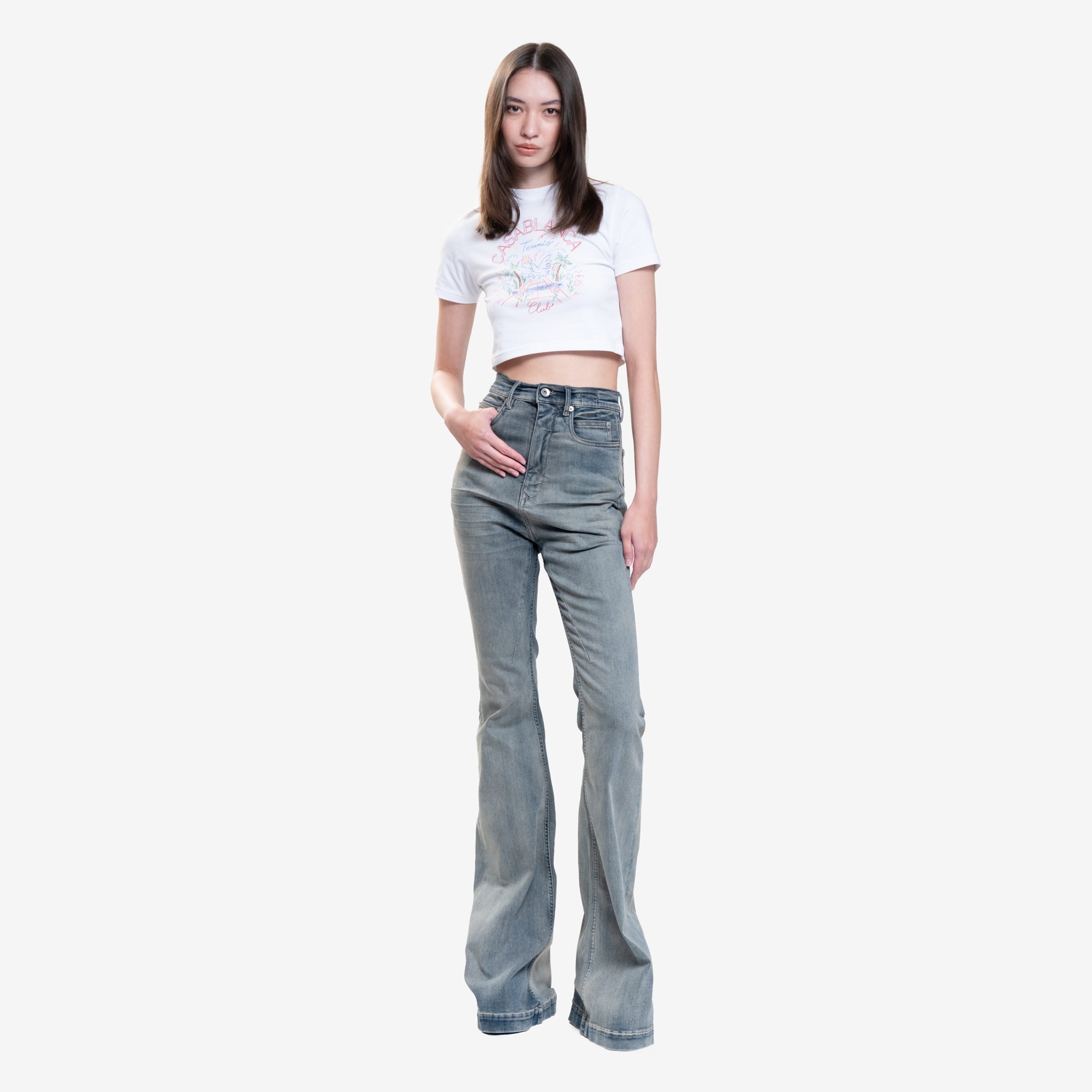 Rick Owens DRKSHDW Womens Bolan Bootcut Jeans Sky - 2
