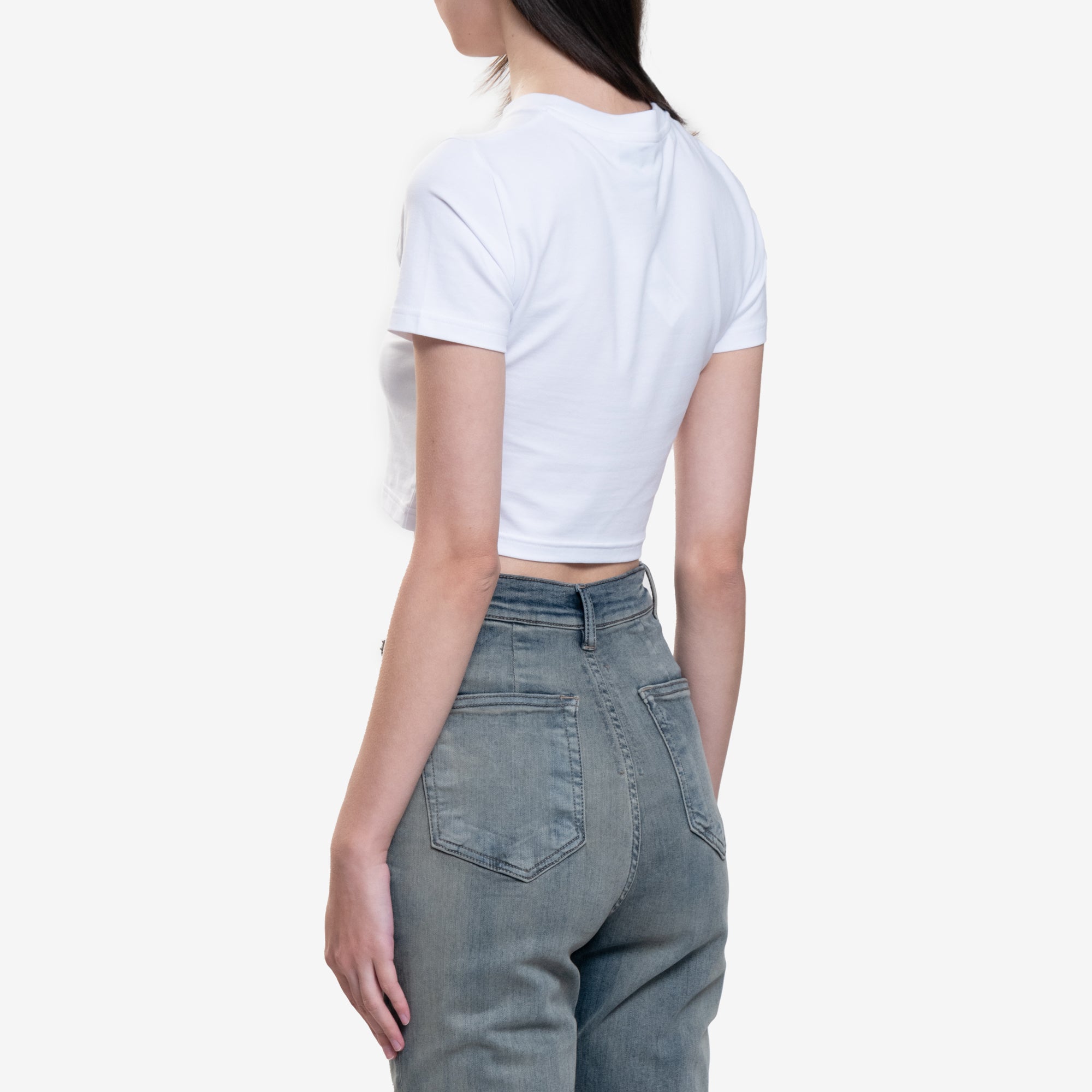 Casablanca Womens Crayon Tennis Club Baby T-Shirt White - 4