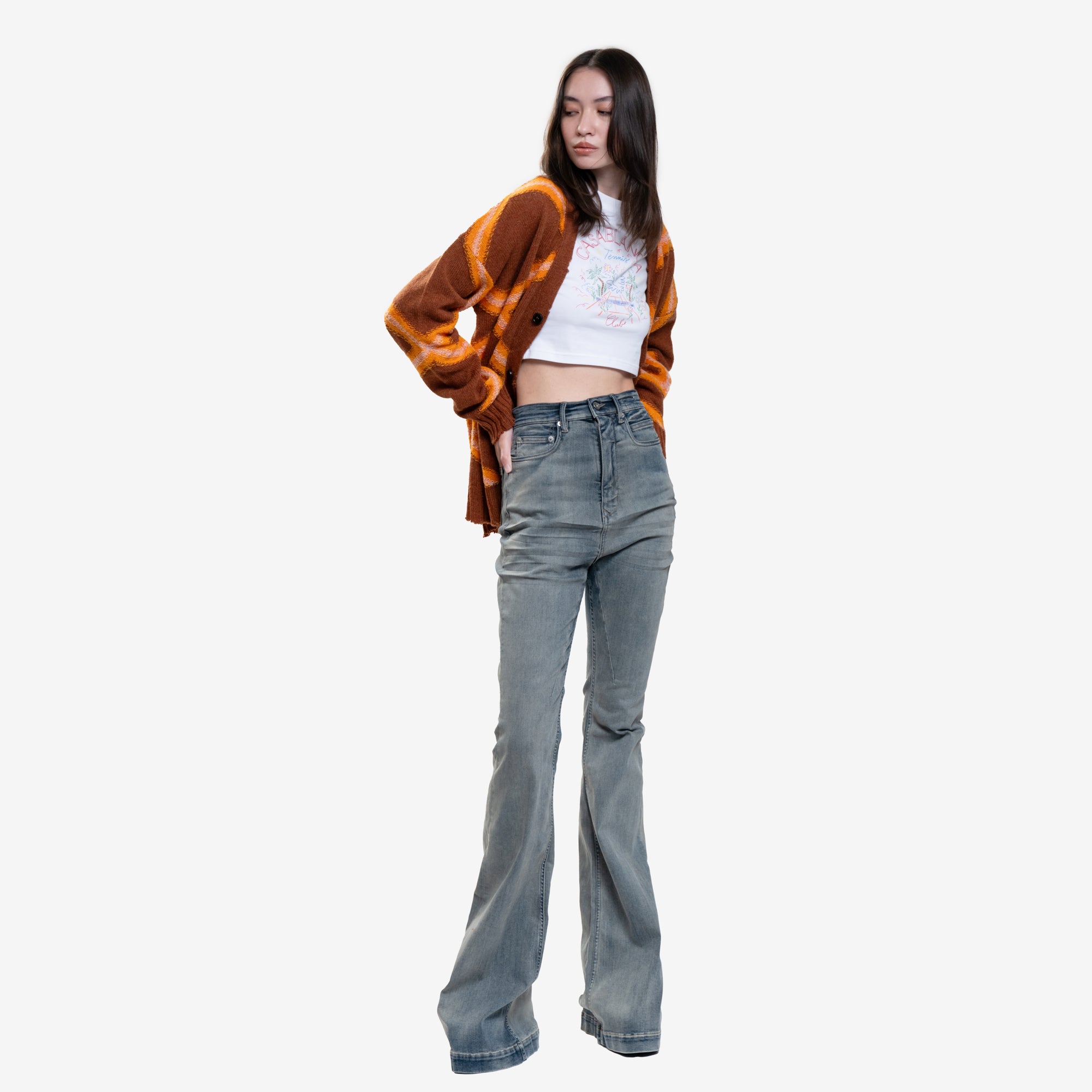 MARNI Broken Macro Argyle Cardigan Nougat - 2