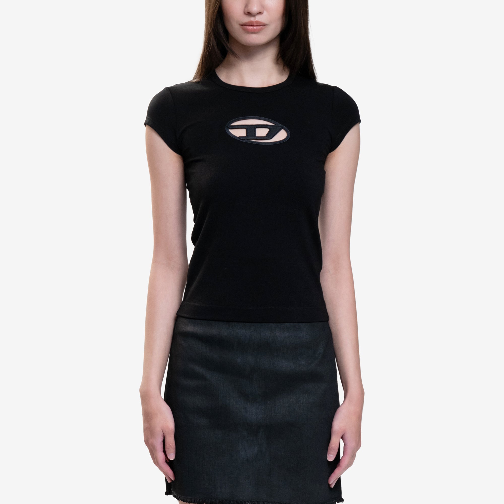DIESEL Womens Angie T-Shirt Black - 1