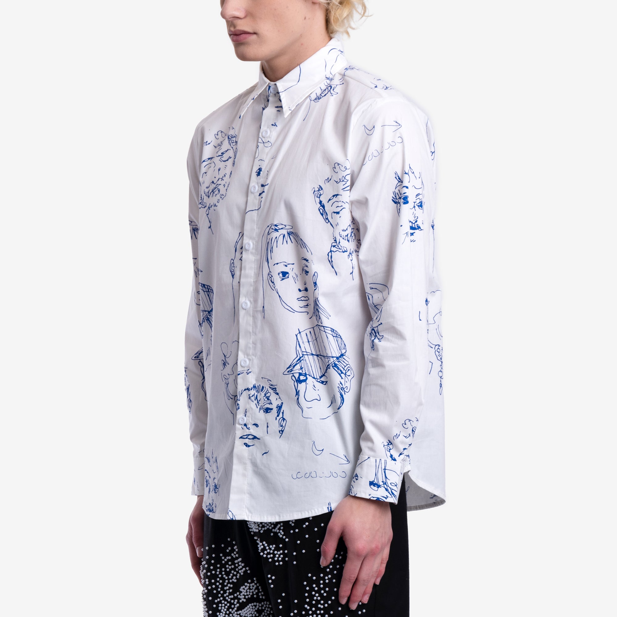 KidSuper Doodle Faces Shirt White - 3