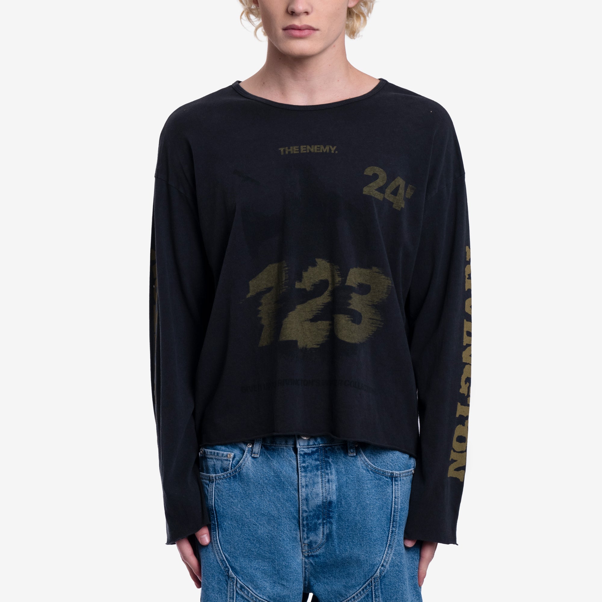 RRR123 Inri Enemy LS Vintage T-Shirt Black - 1