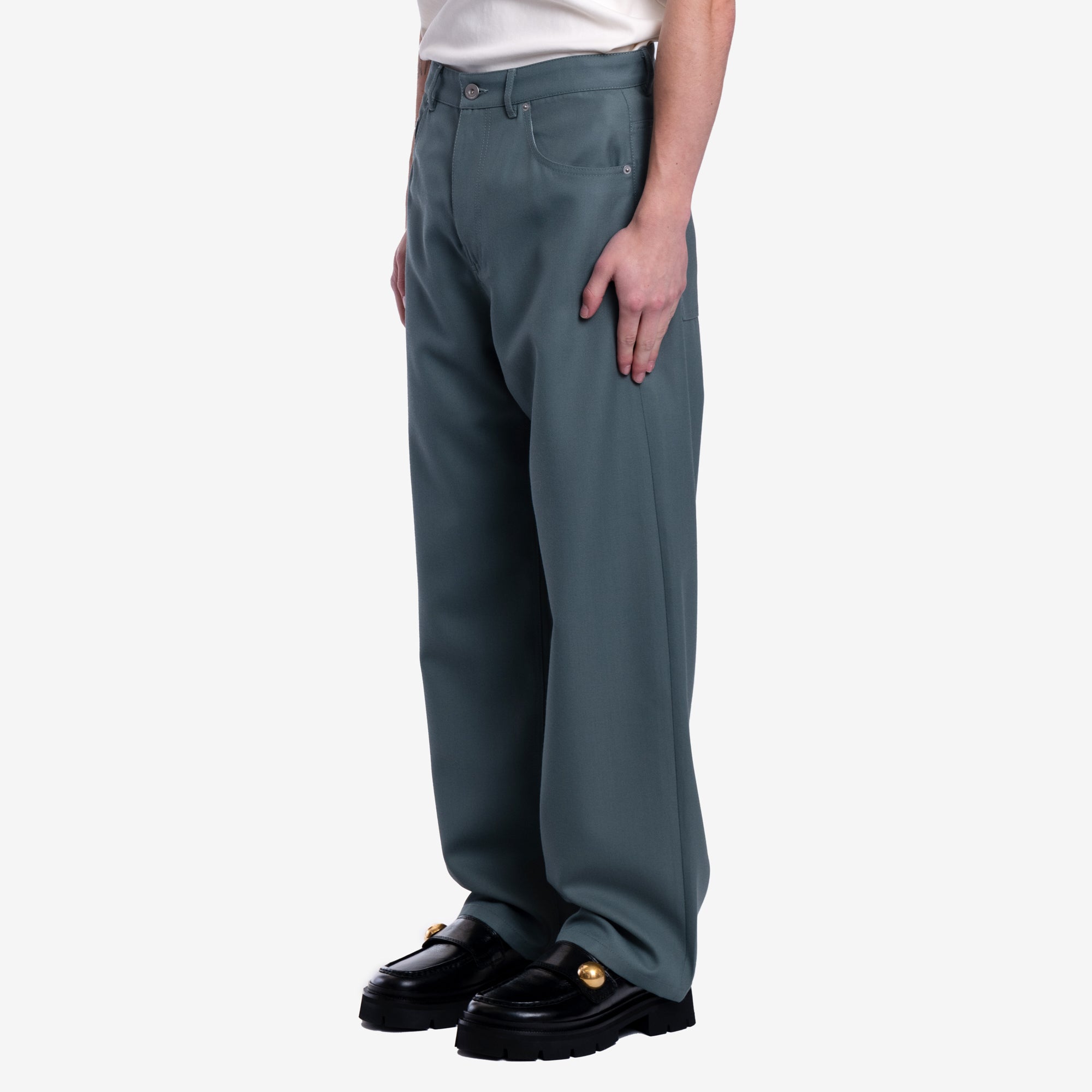 Drôle de Monsieur Le Pantalon Baggy Water Green - 3