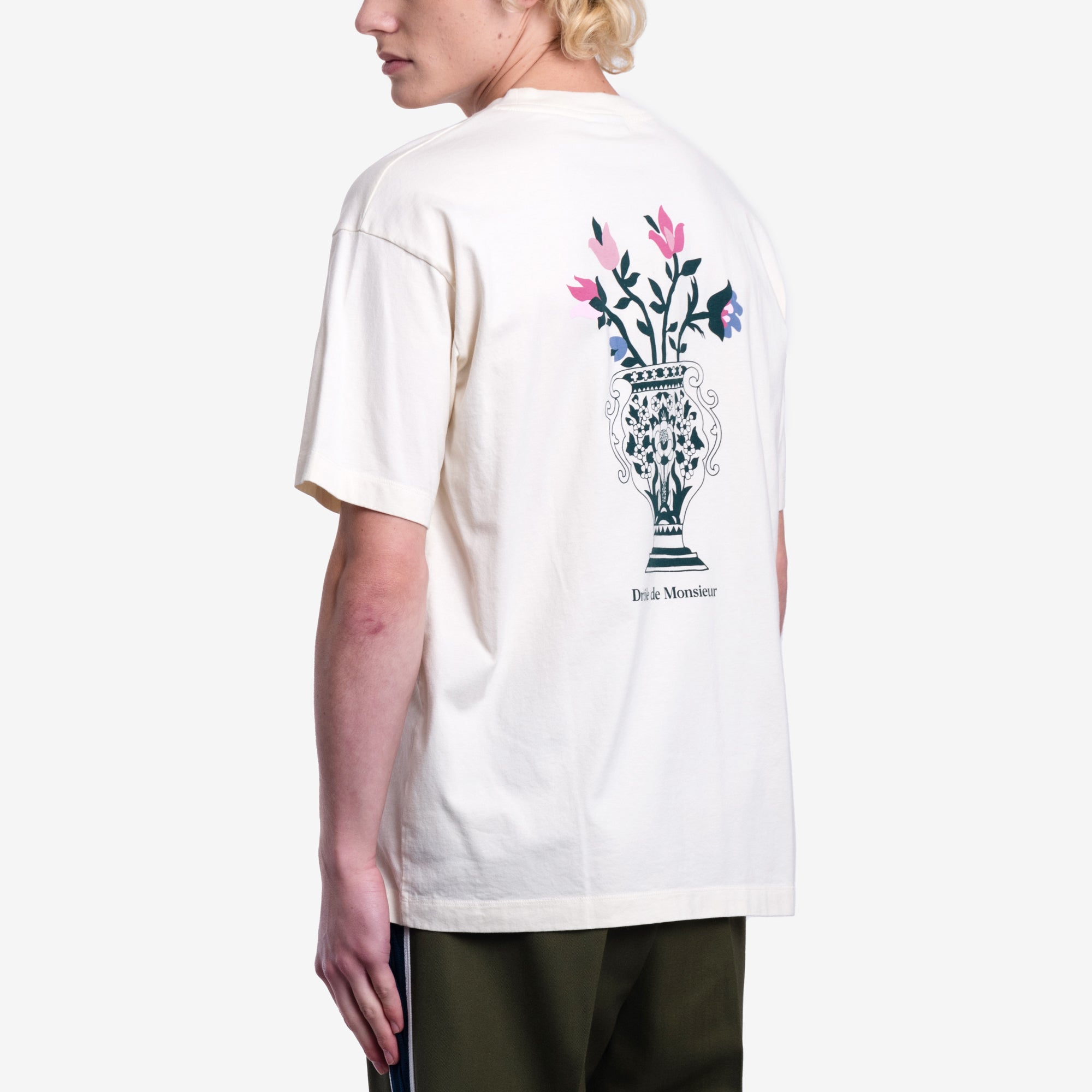 Drôle de Monsieur Le T-Shirt Vase Cream - 4