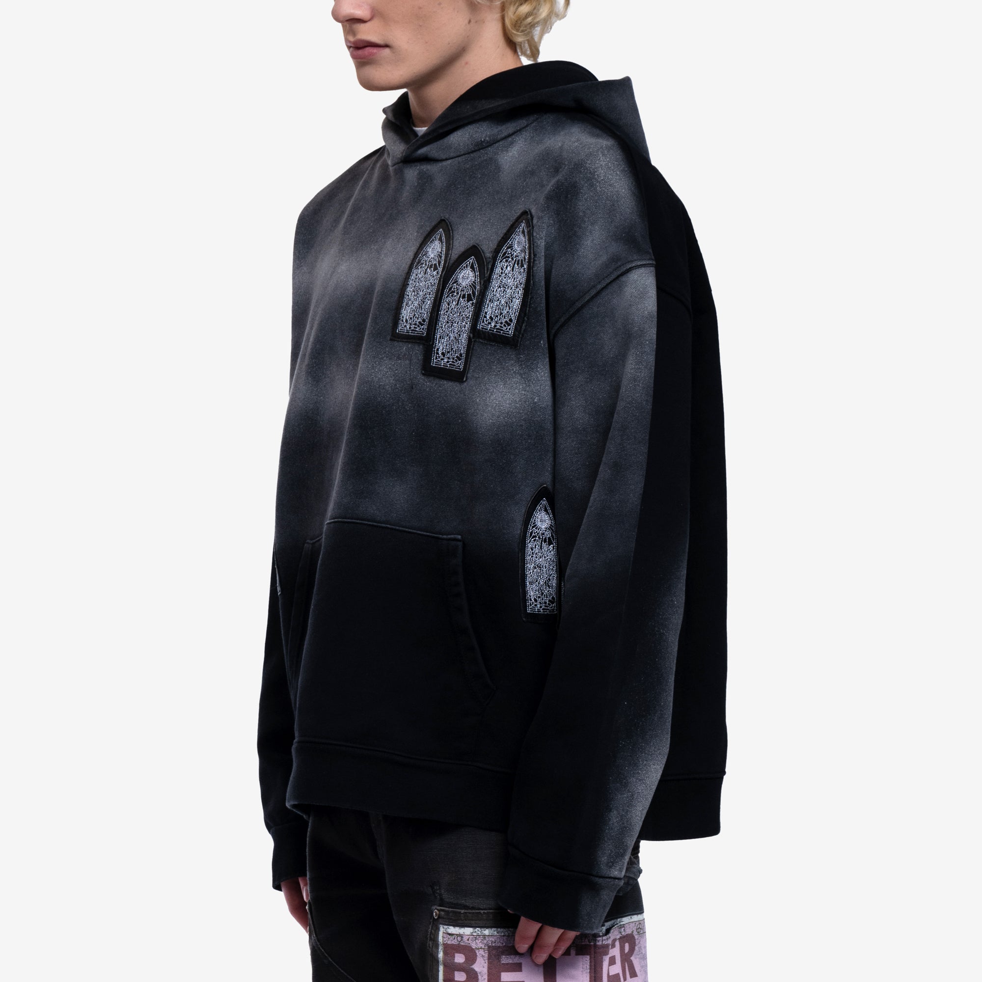 Who Decides War Faded Hoody Coal - 3