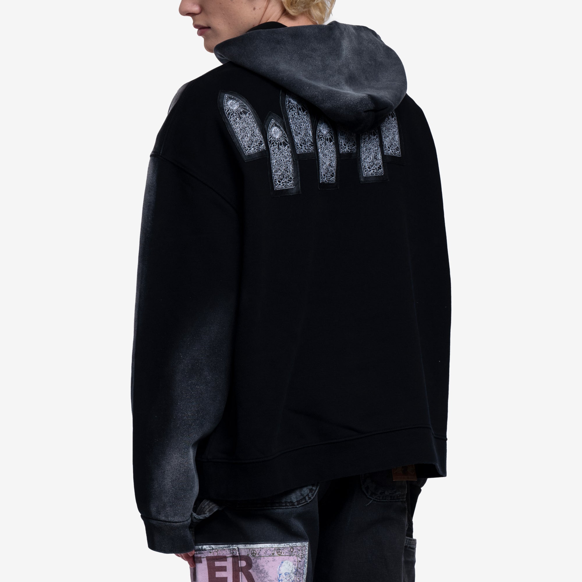 Who Decides War Faded Hoody Coal - 4