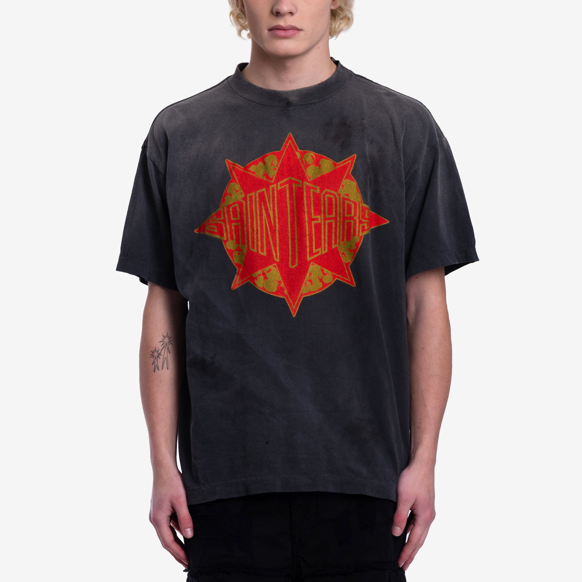 Saint Mxxxxxx Saint Tears T-Shirt Black - 1