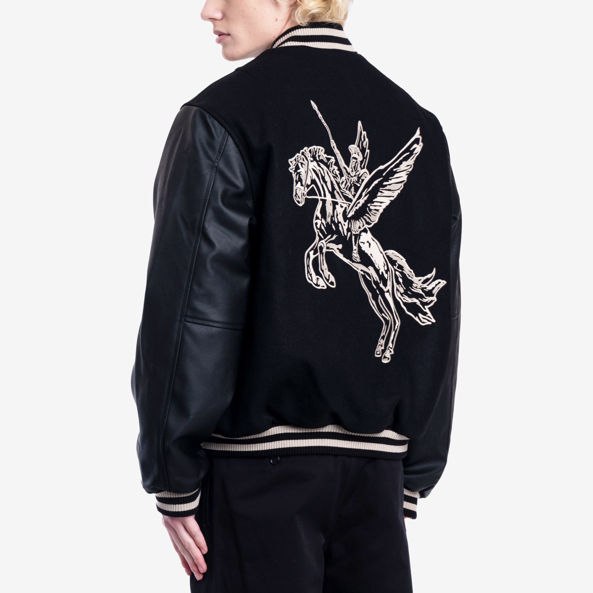 Represent Mascot Wool Varsity Jacket Jet Black - 4