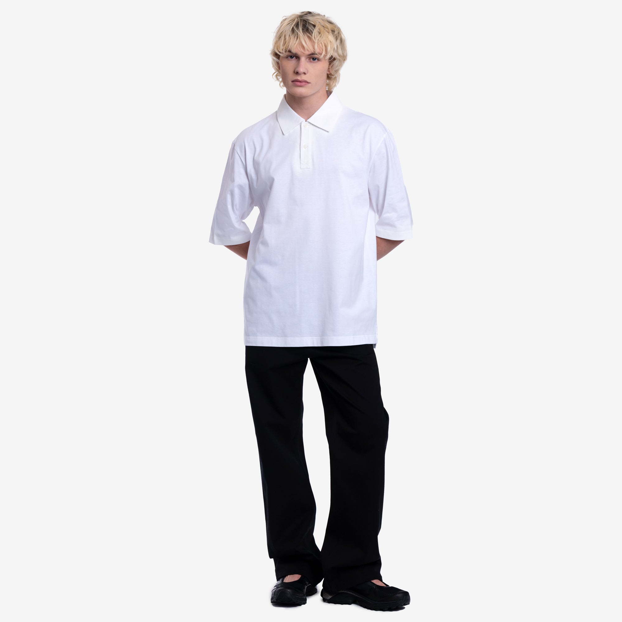 MARNI Tonal Logo Polo Lily White - 2