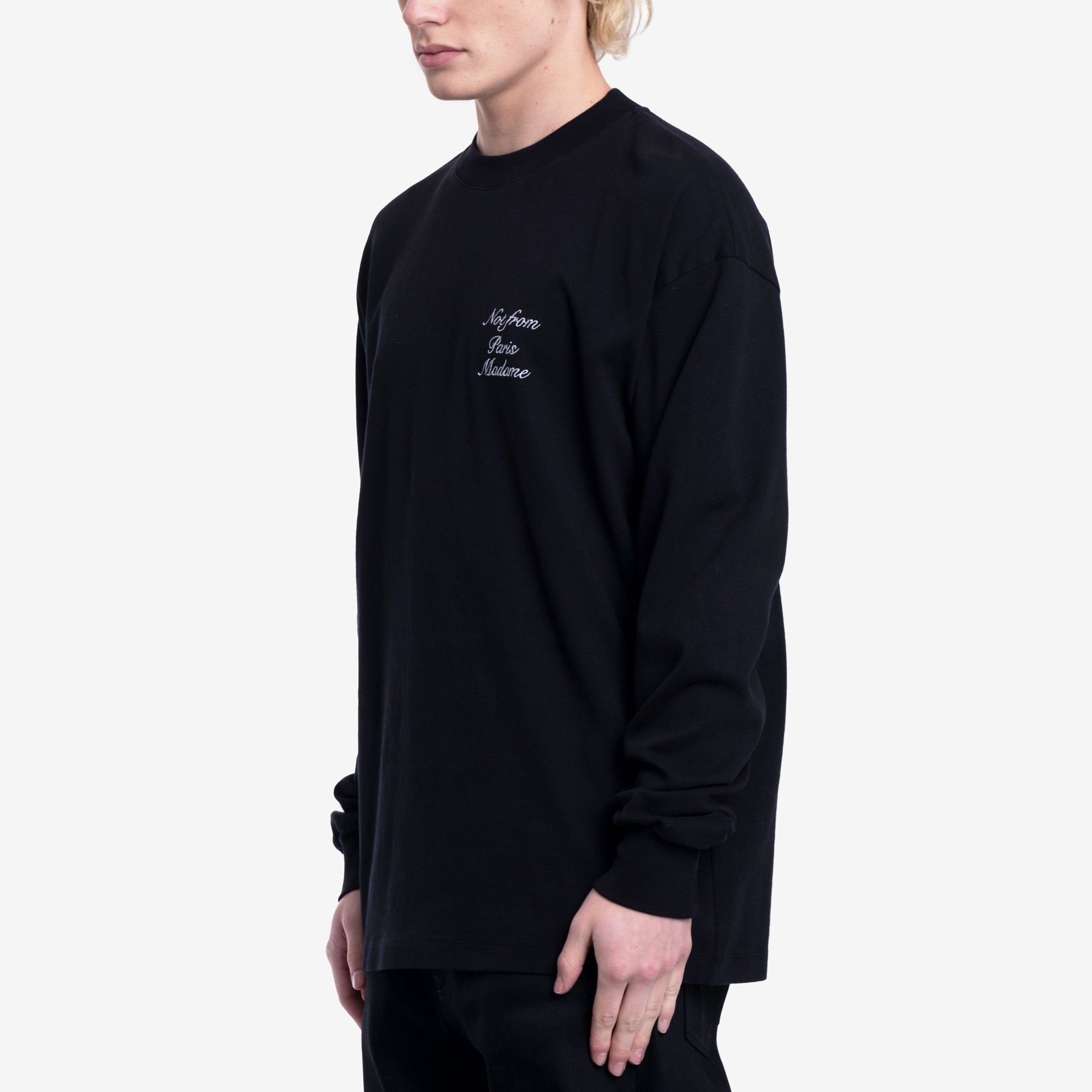 Drôle de Monsieur Le T-Shirt Slogan ML Black - 3