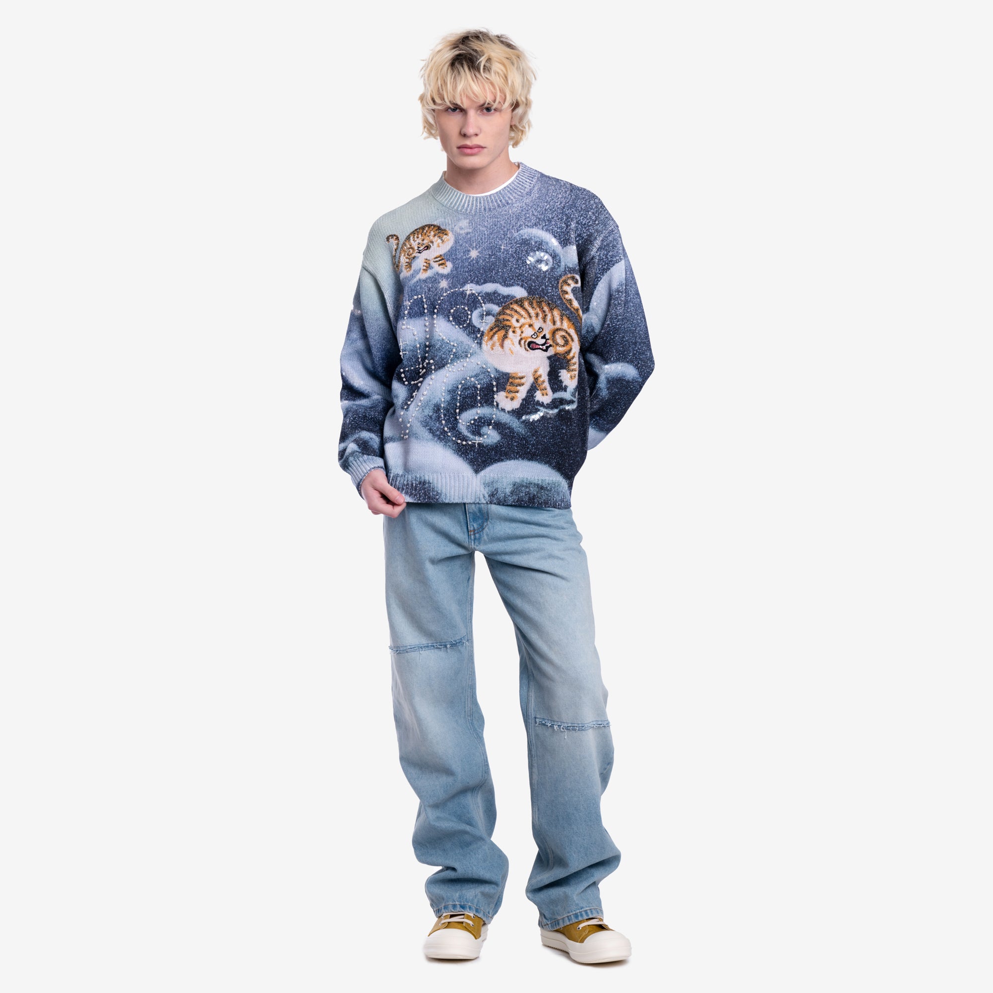 Rick Owens DRKSHDW High - Top Sneaks Ochre/Milk/Milk - 2