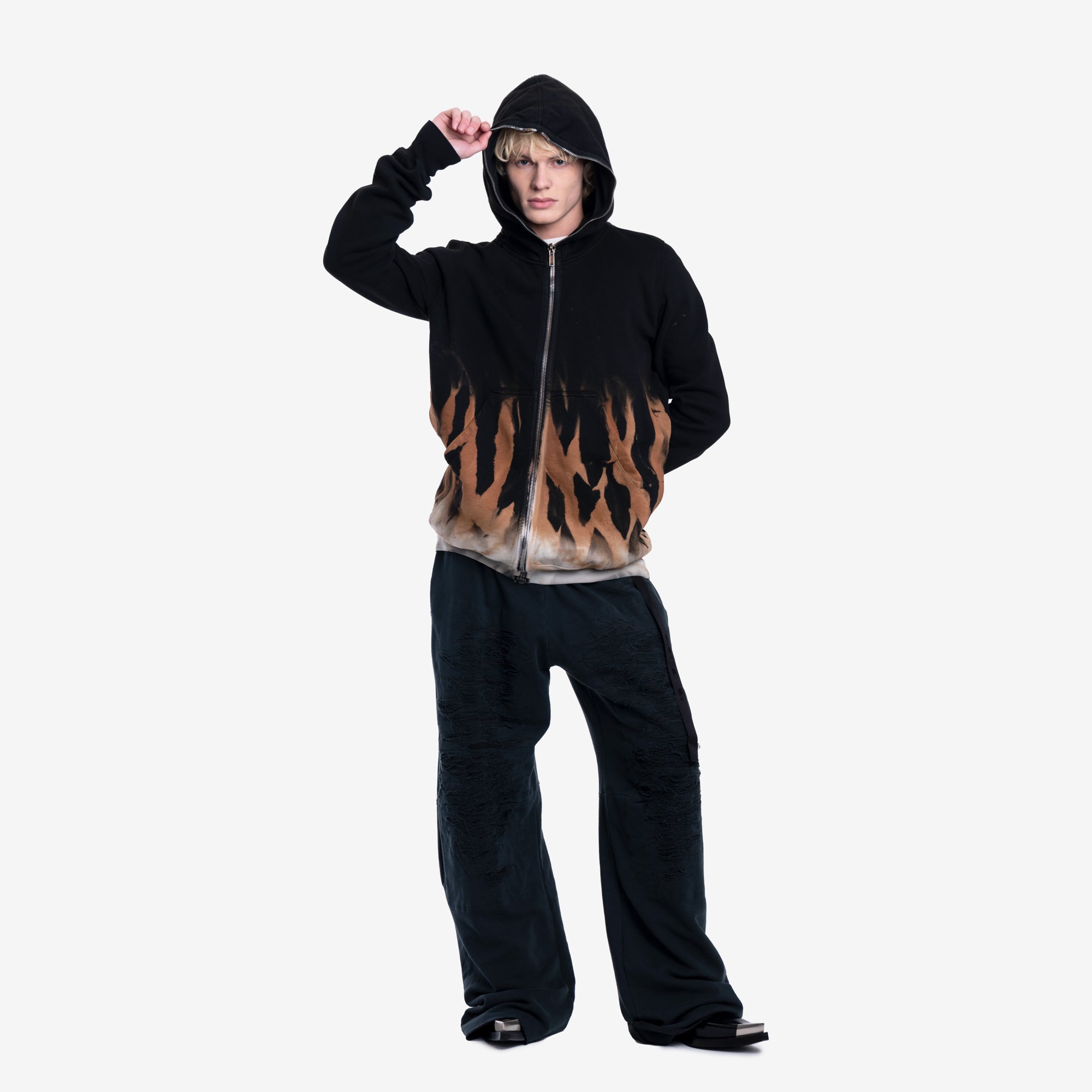 Rick Owens DRKSHDW Jumbo Gimp Zip Hoody Black - 2