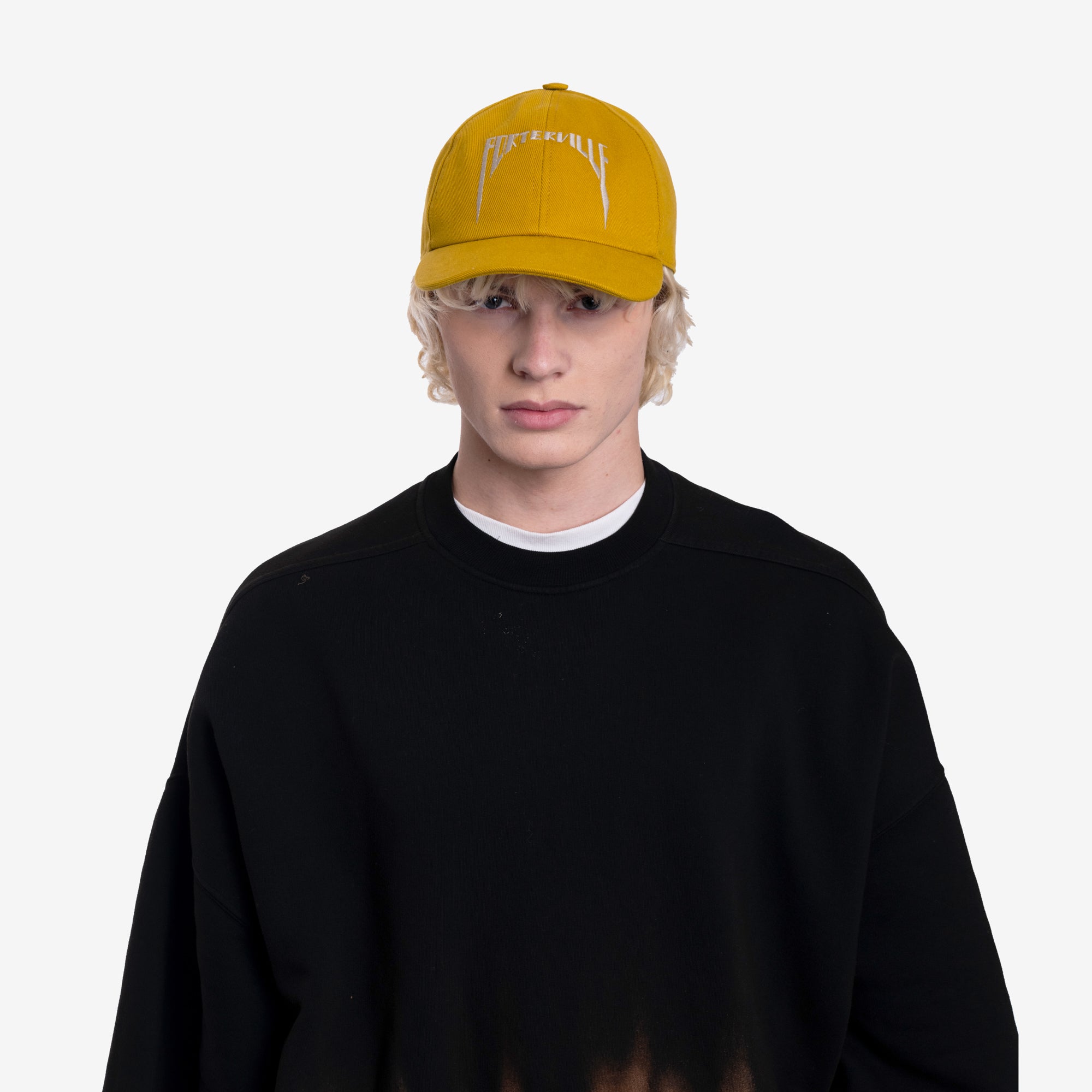 Rick Owens DRKSHDW Porterville Denim Baseball Cap Ochre - 2