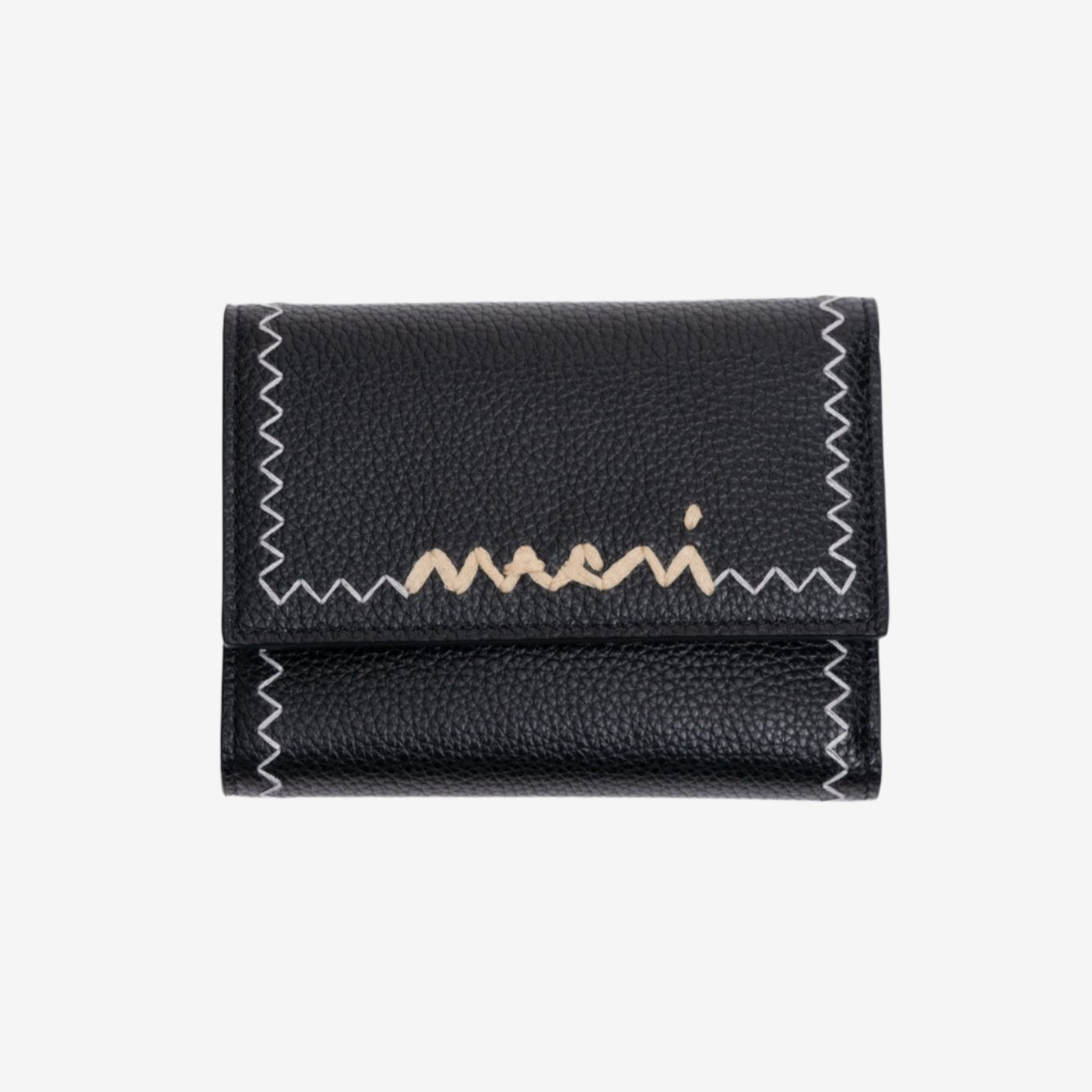 MARNI Mending Trifold Wallet Black - 1