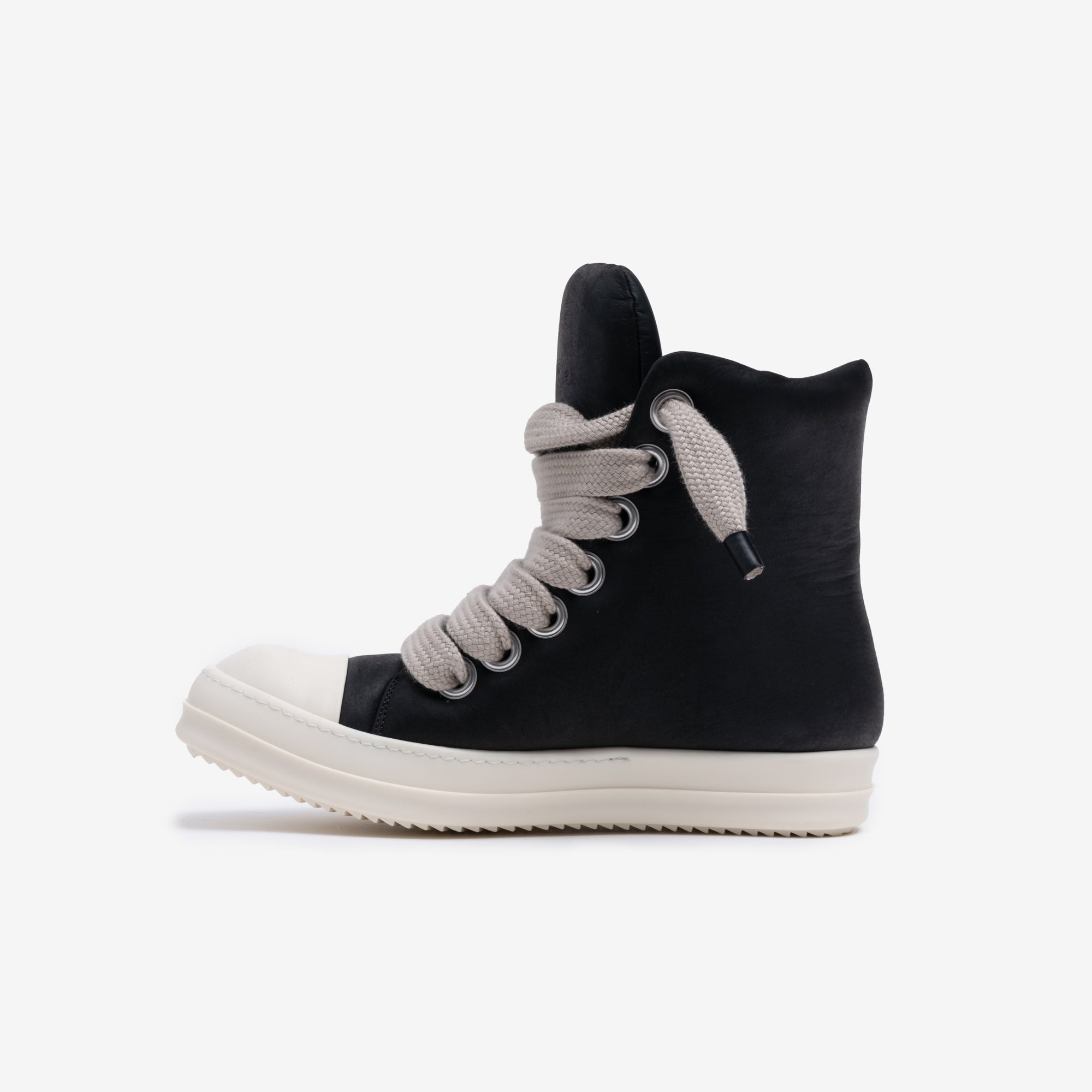 Rick Owens Womens High - Top Jumbolace Padded Sneakers Black - 4