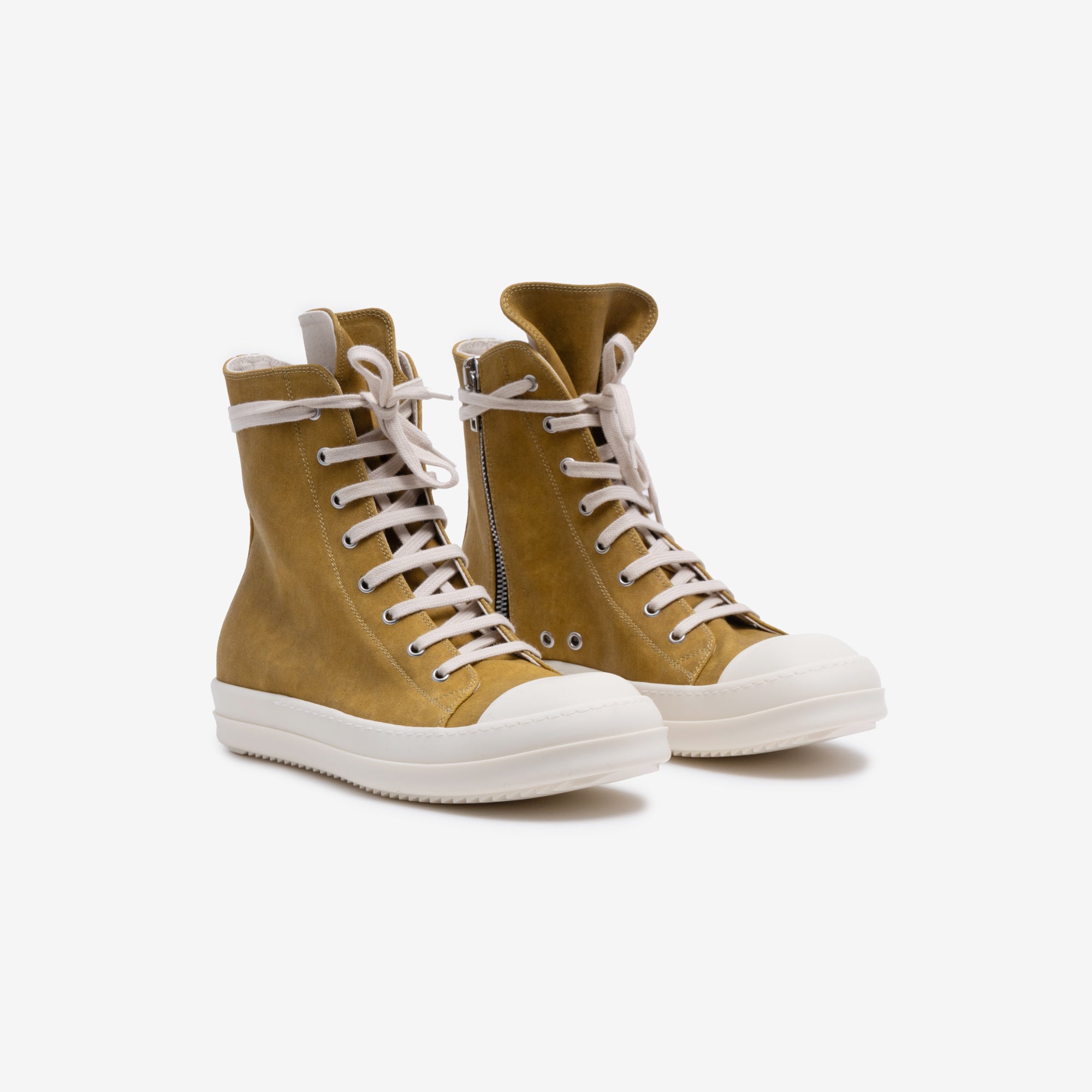 Rick Owens DRKSHDW High - Top Sneaks Ochre/Milk/Milk - 1