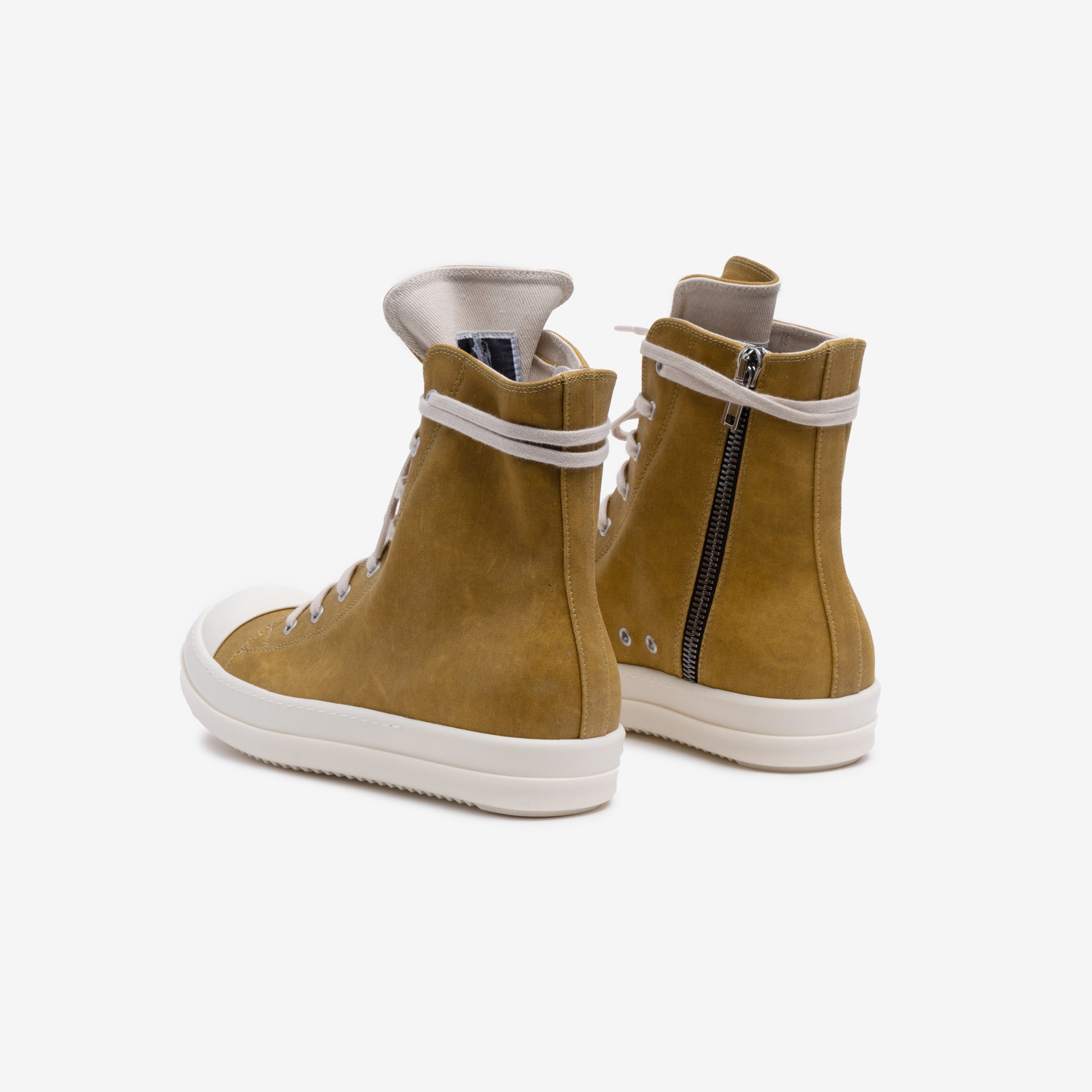 Rick Owens DRKSHDW Womens High - Top Sneaks Ochre/Milk/Milk - 2