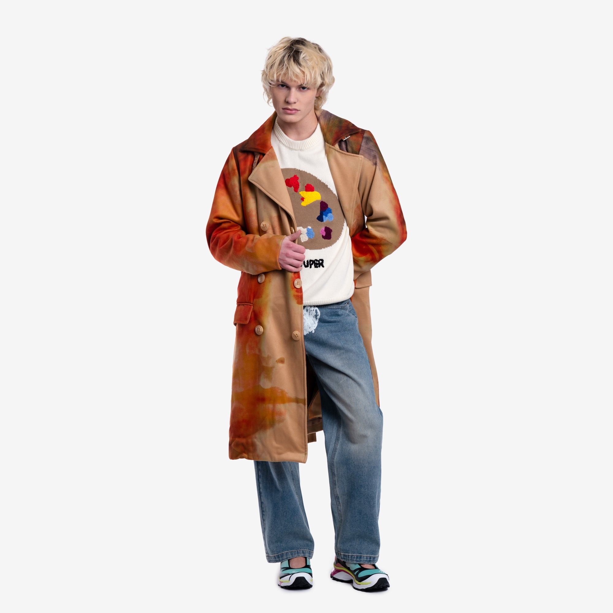 KidSuper Girl Face Overcoat Multi - 5