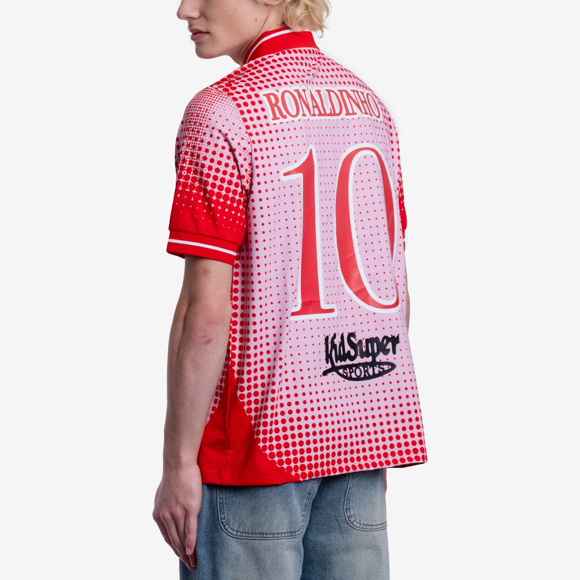 KidSuper Ronaldinho Red Soccer Jersey Red - 4