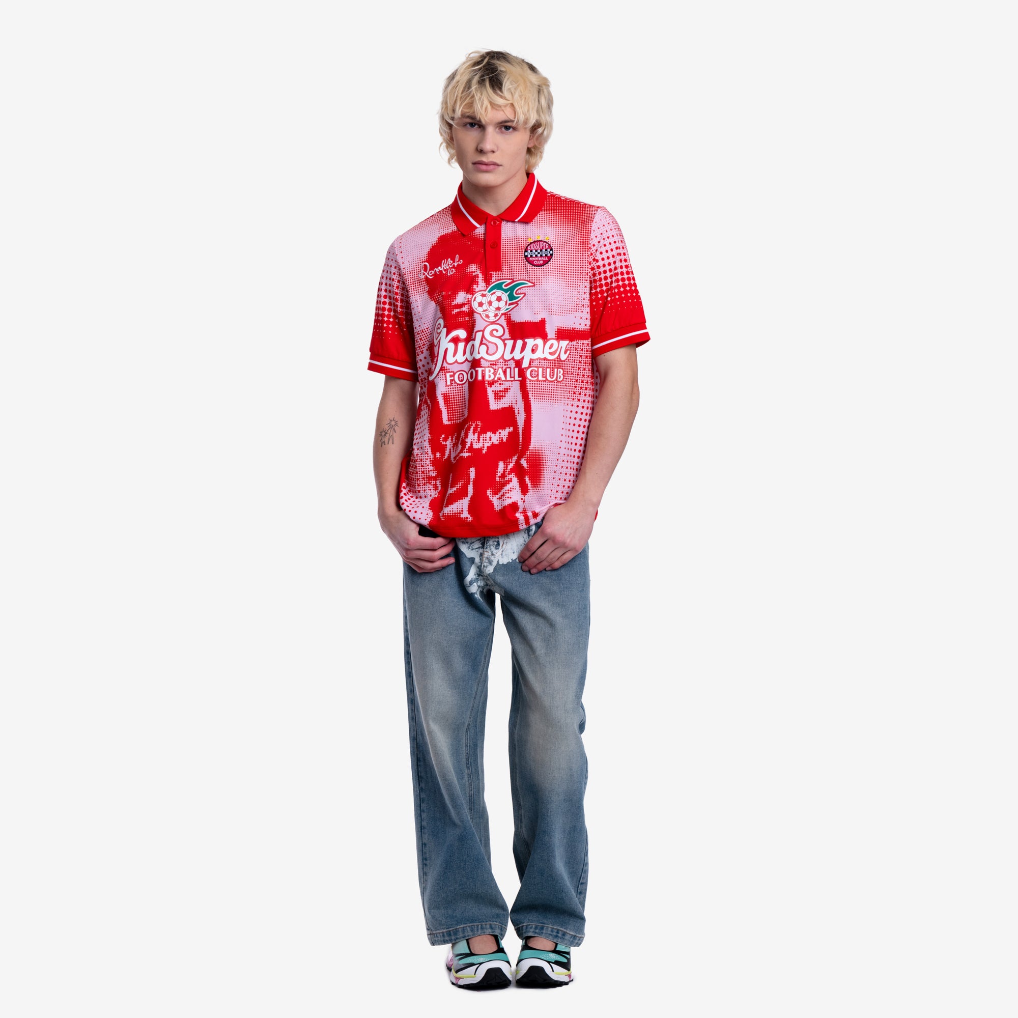 Photo of KidSuper Ronaldinho Red Soccer Jersey - 2