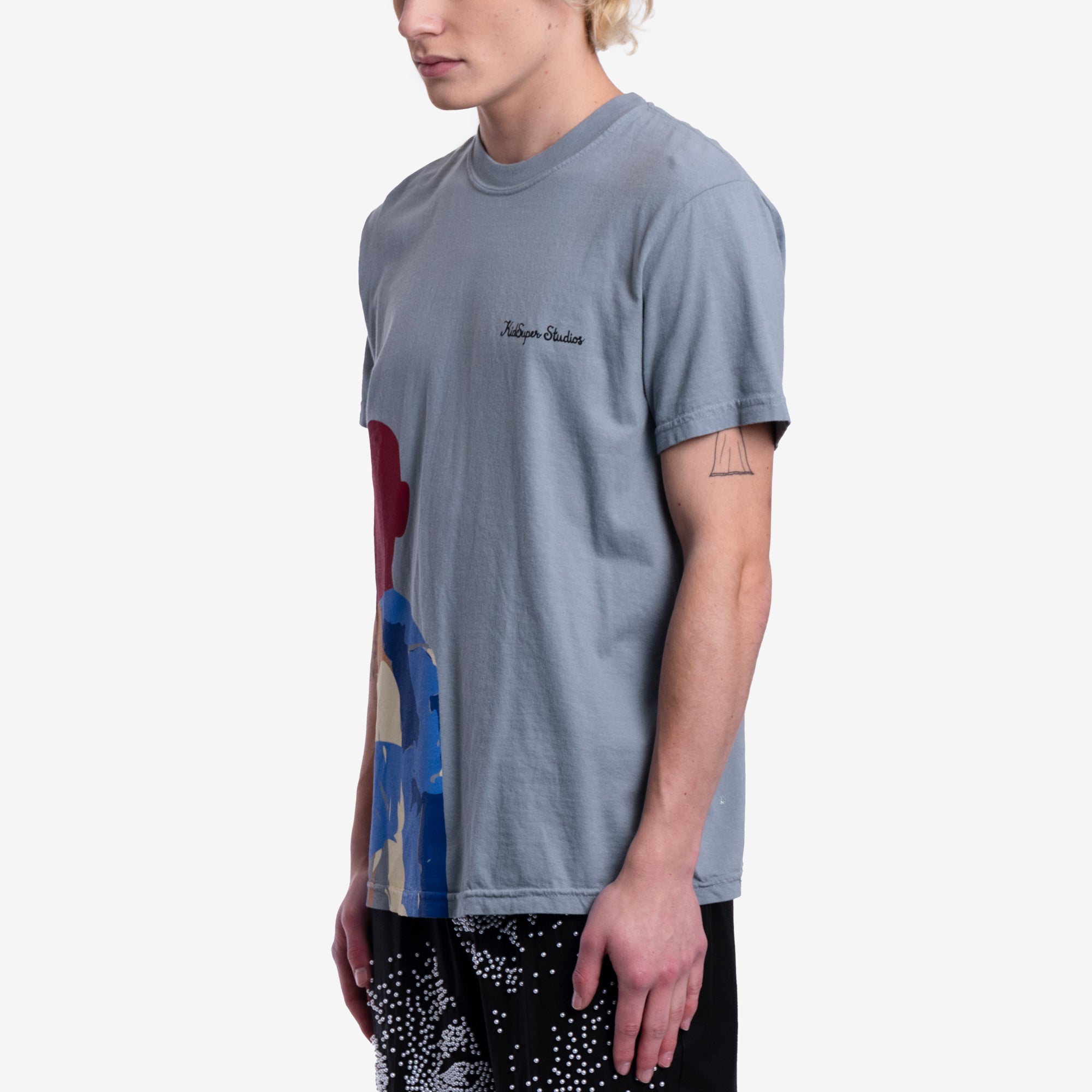 KidSuper Portrait T-Shirt Gray - 3