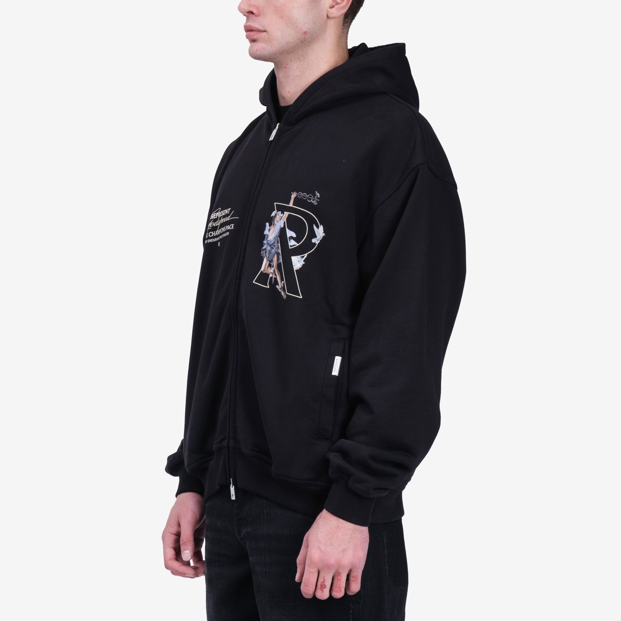 Represent Hermes Zip Hoody Jet Black - 3