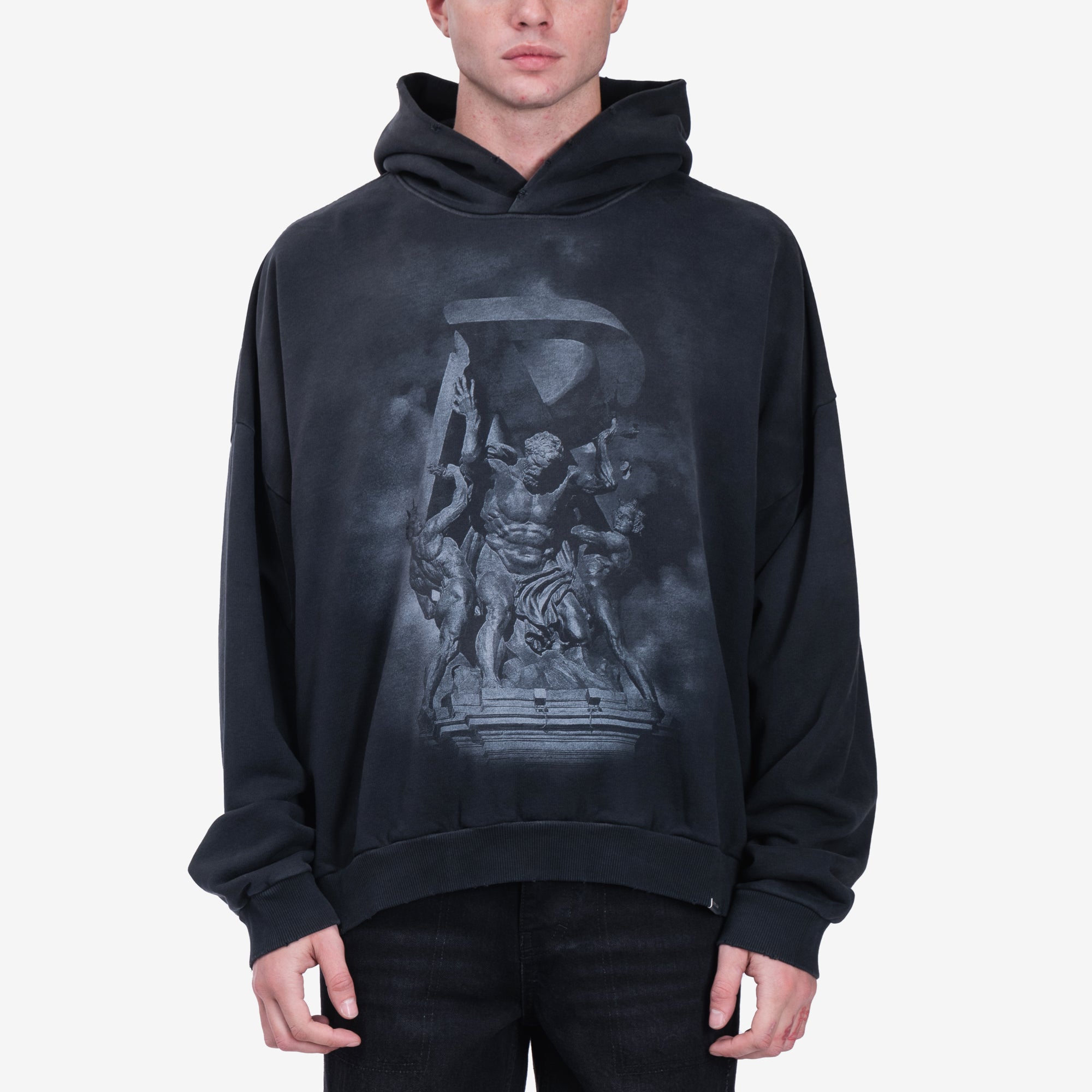 Represent Atlas Hoody Stained Black - 1