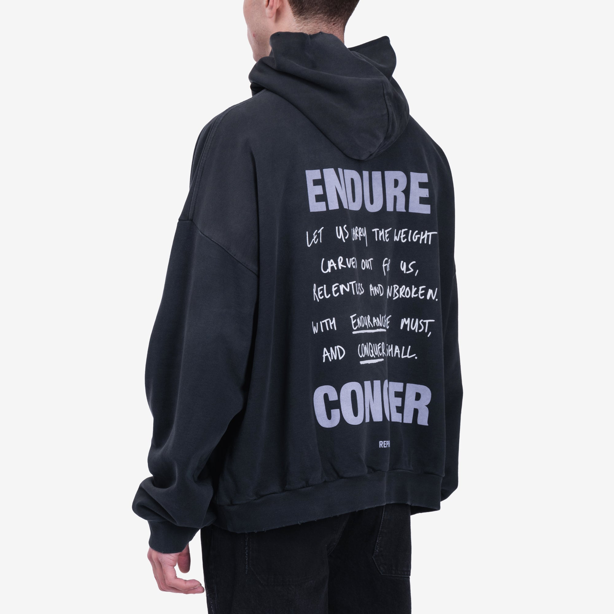 Represent Atlas Hoody Stained Black - 4