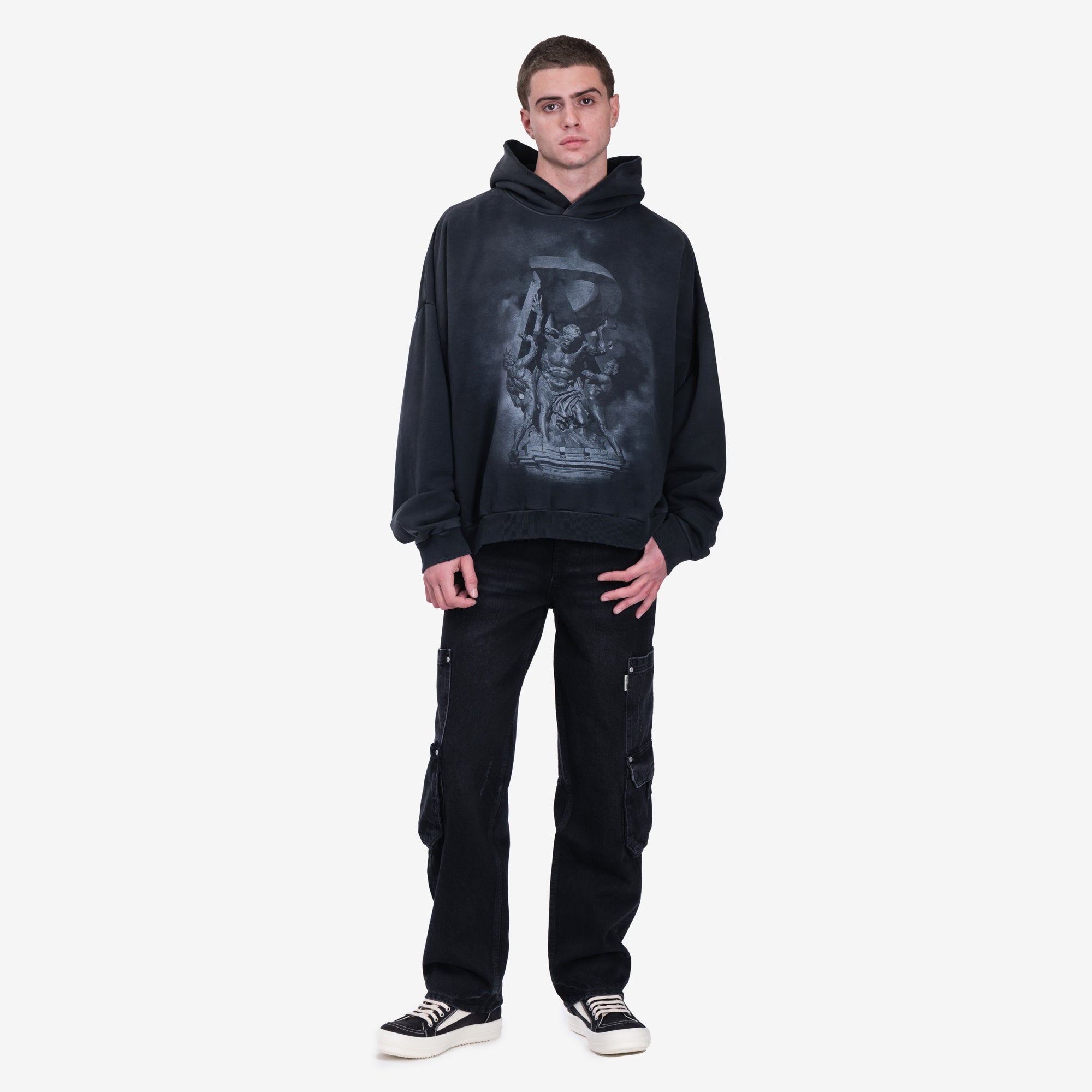Represent Atlas Hoody Stained Black - 2