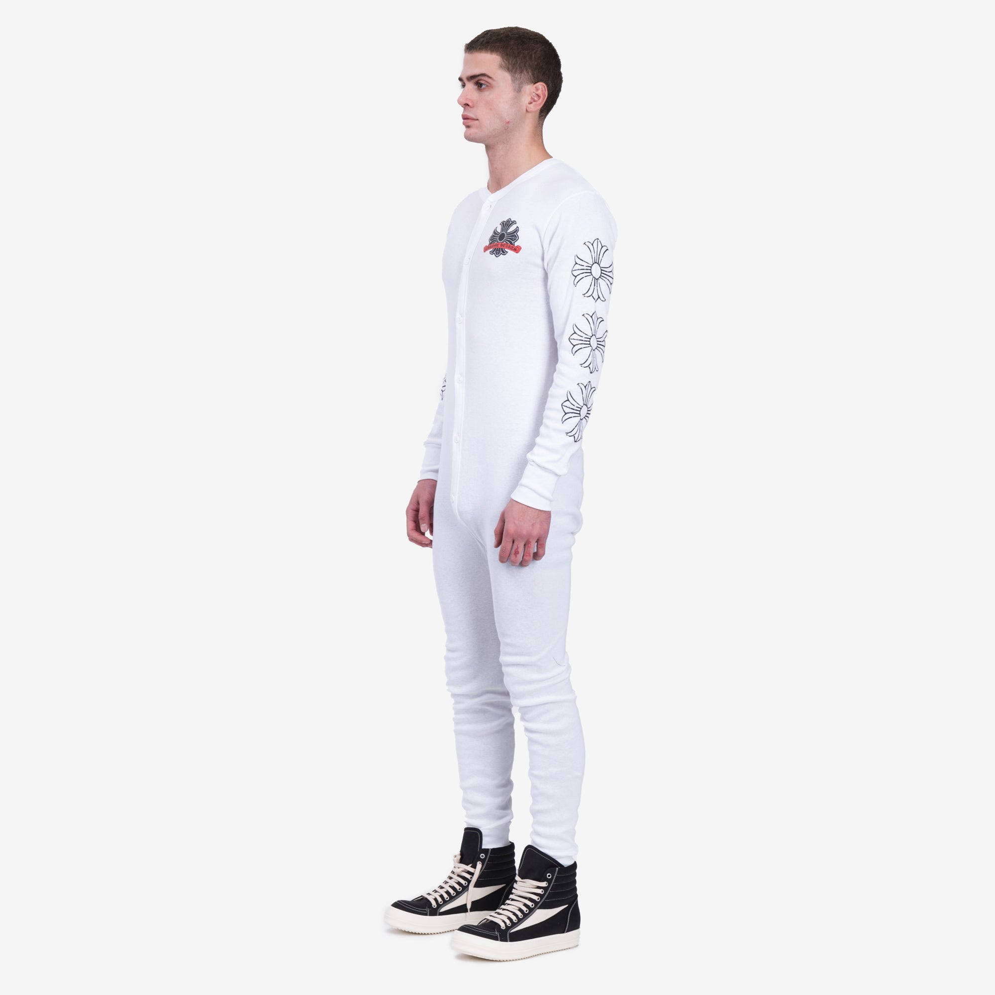 Chrome Hearts CH Horseshoe Plus Onesie White - 3