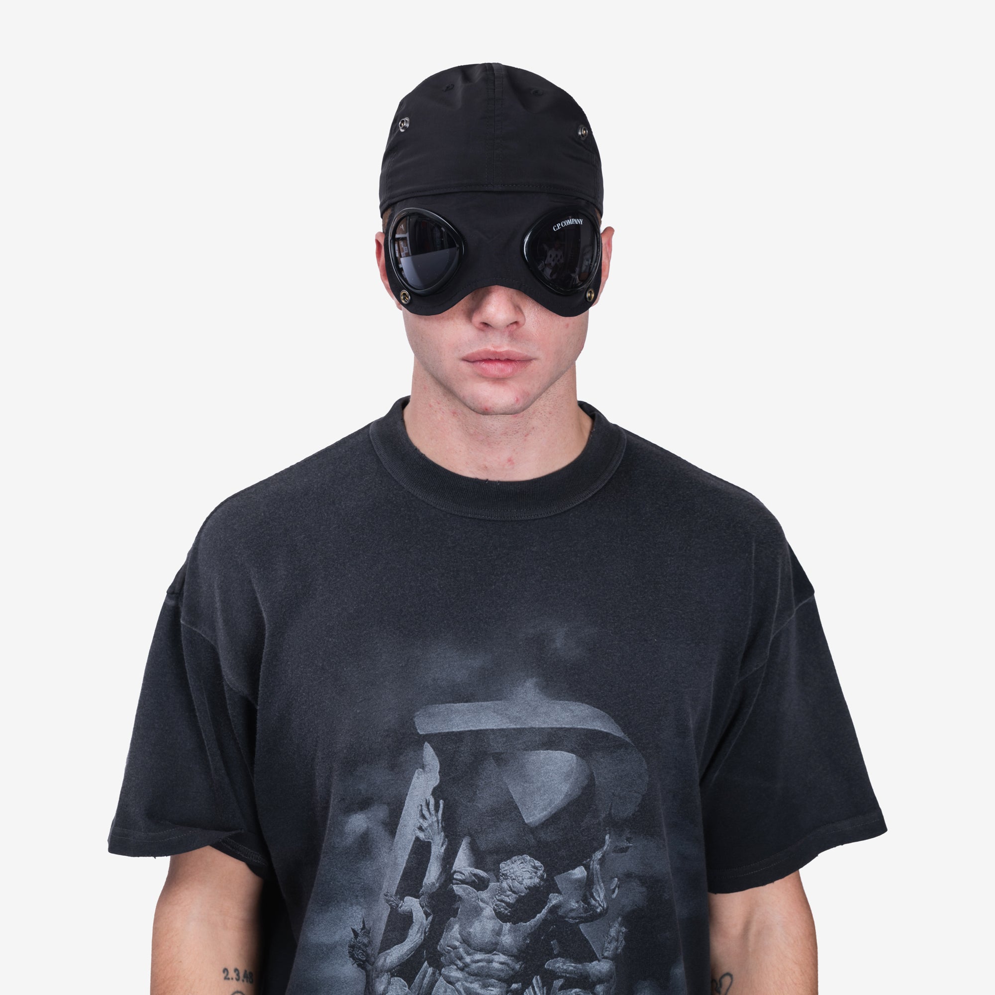 C.P. Company Chrome - R Goggle Cap Black - 5