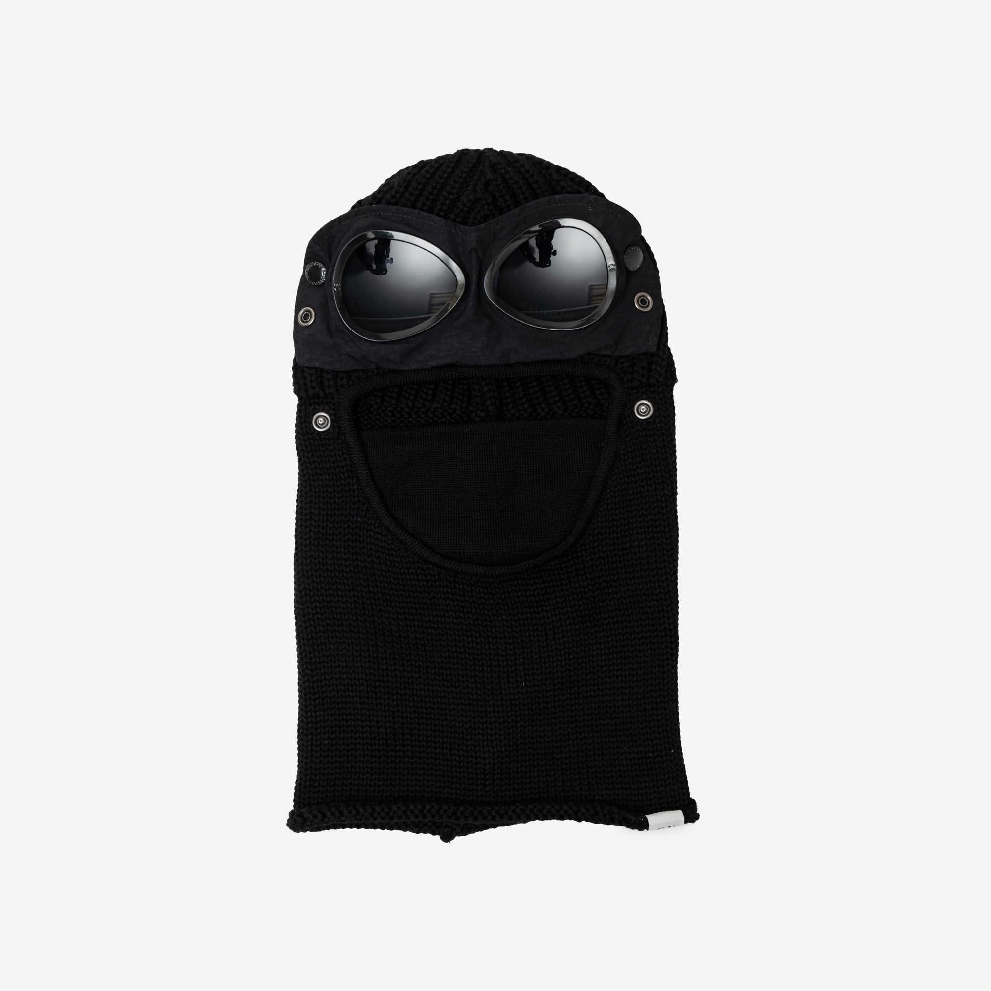 C.P. Company Extra Fine Wool Goggle Balaclava Black - 1