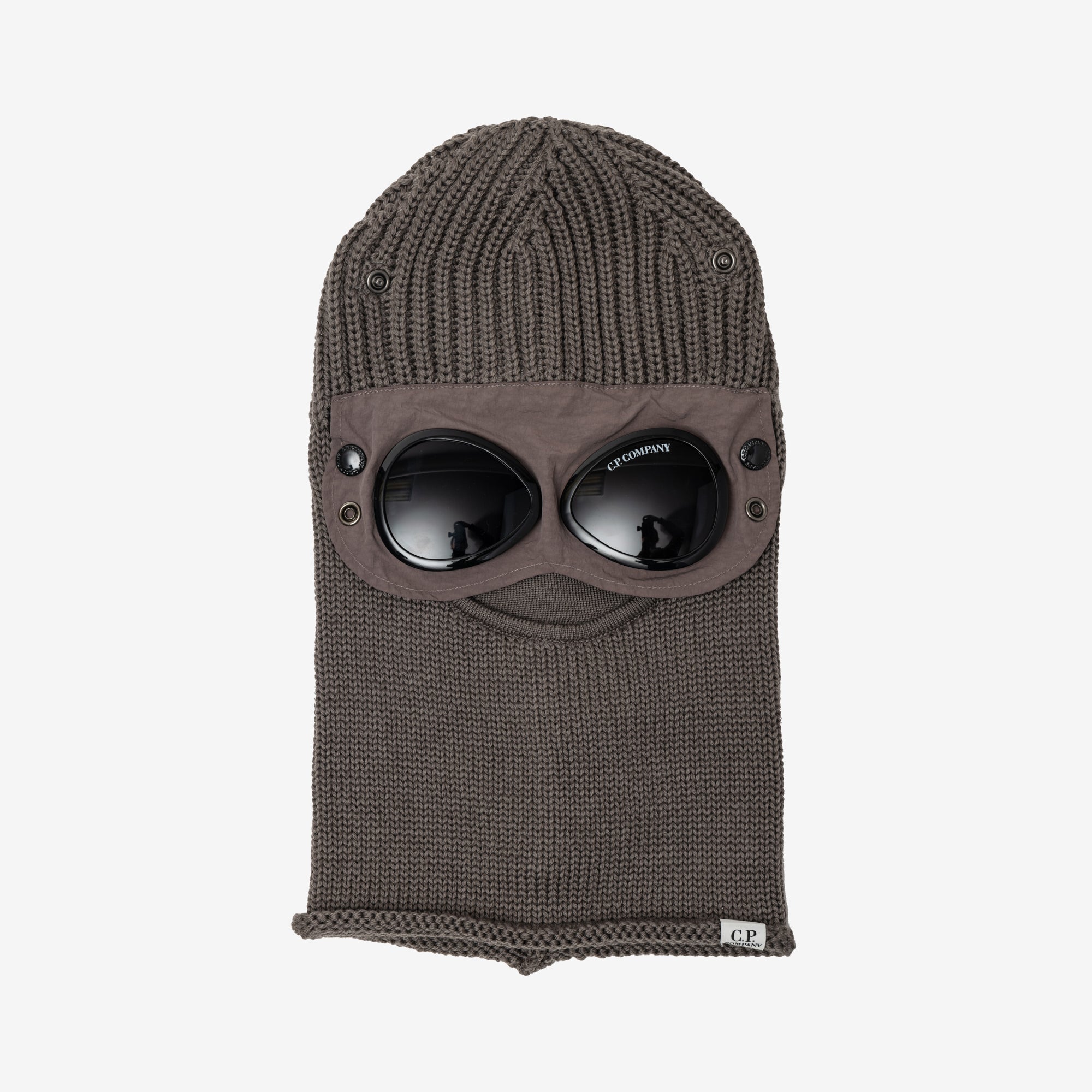 C.P. Company Extra Fine Wool Goggle Balaclava Walnut - 3