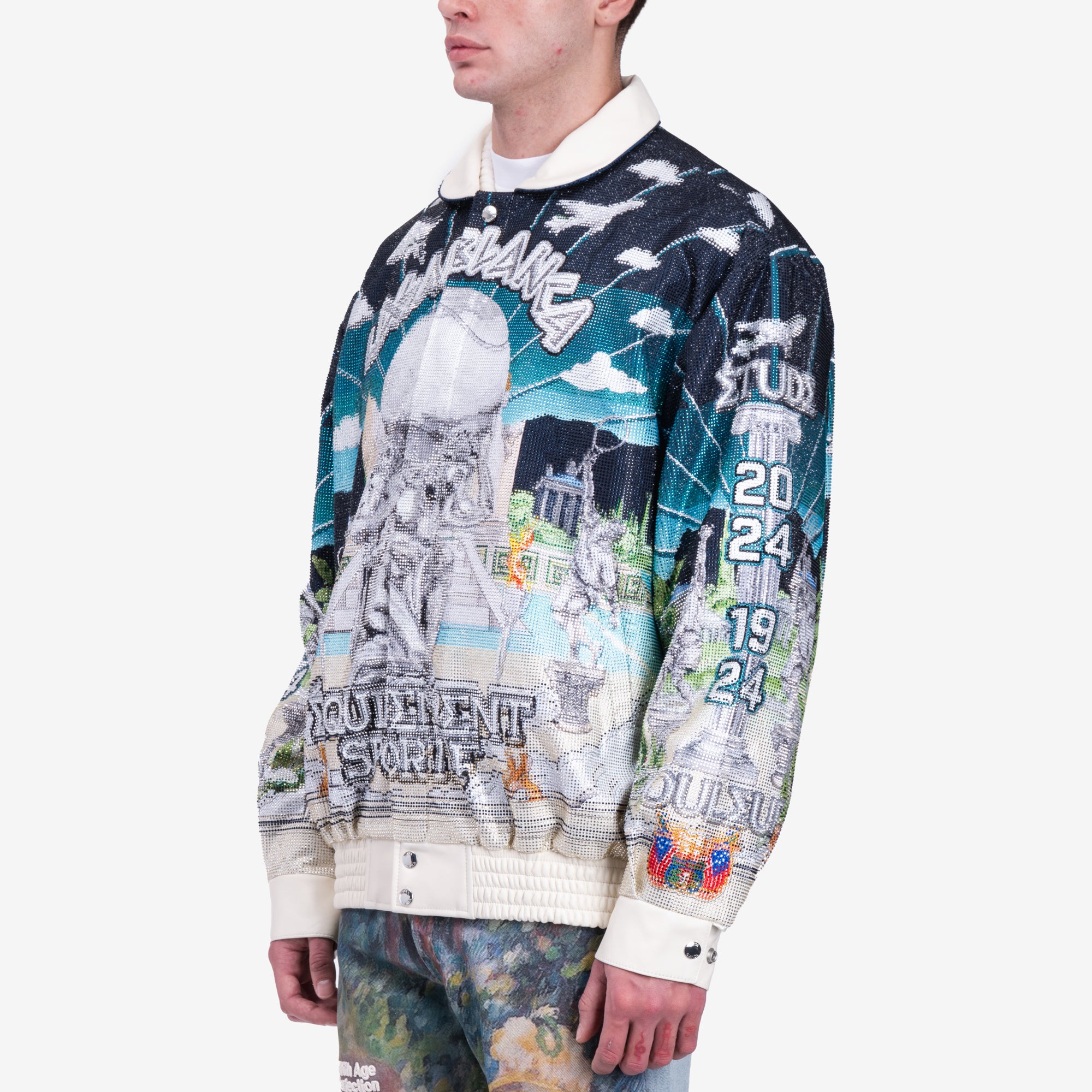 Casablanca Le Temple du Sport Crystal Bomber Jacket Multi - 3