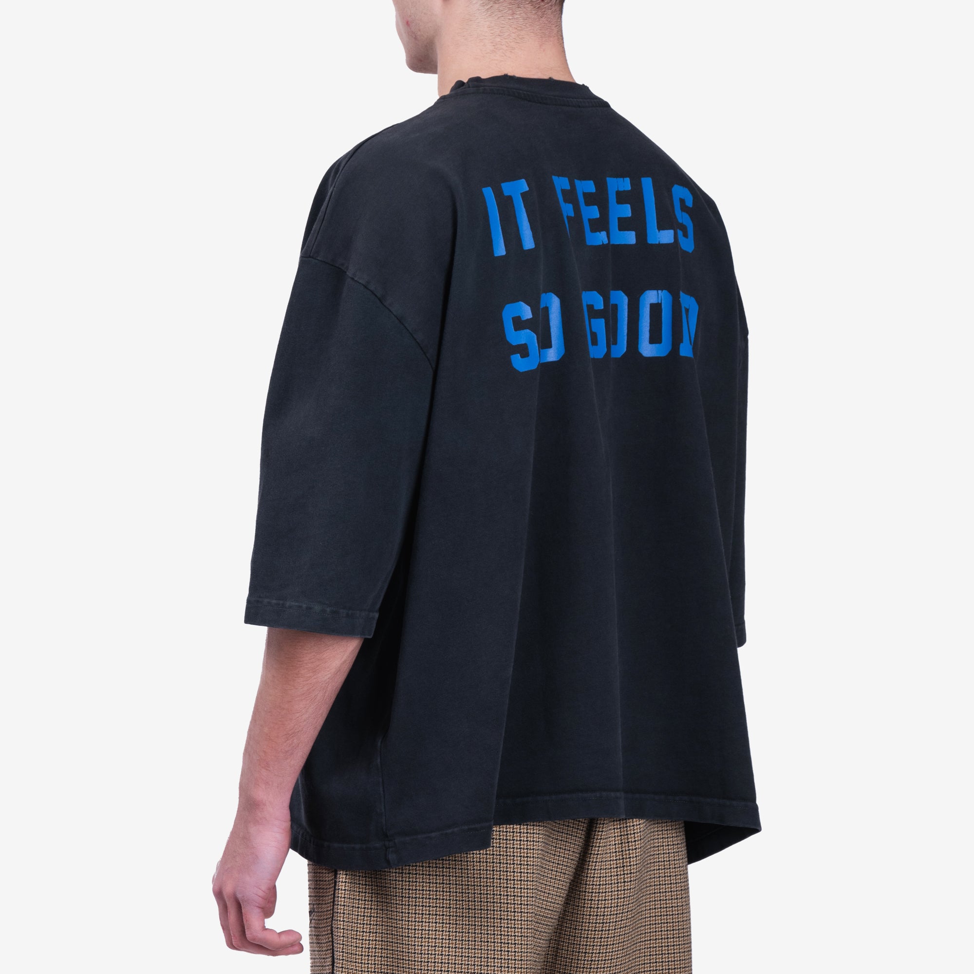 Willy Chavarria Crucifixion Buffalo T-Shirt Washed Black - 4