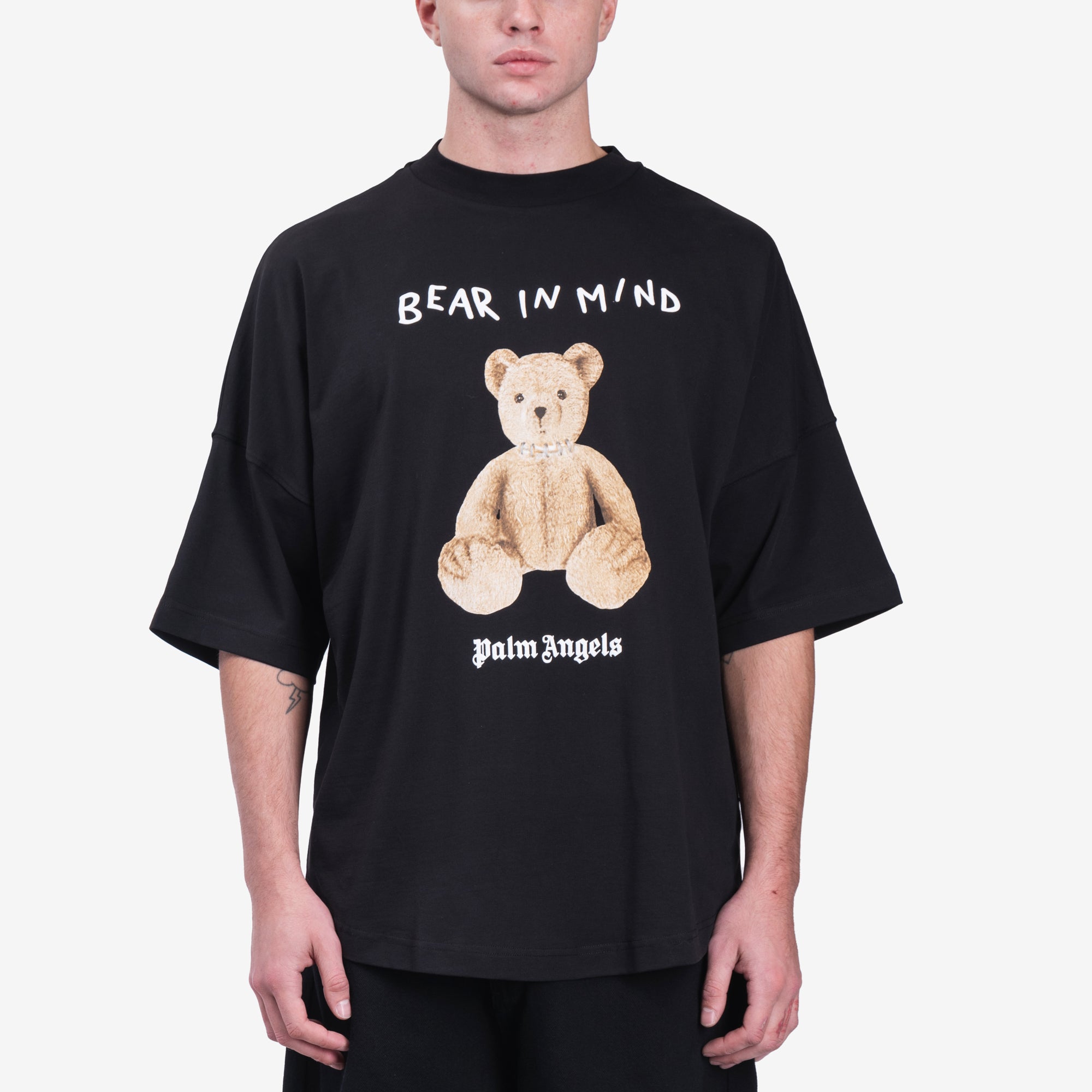 Palm Angels Bear in Mind Over T-Shirt Black - 1