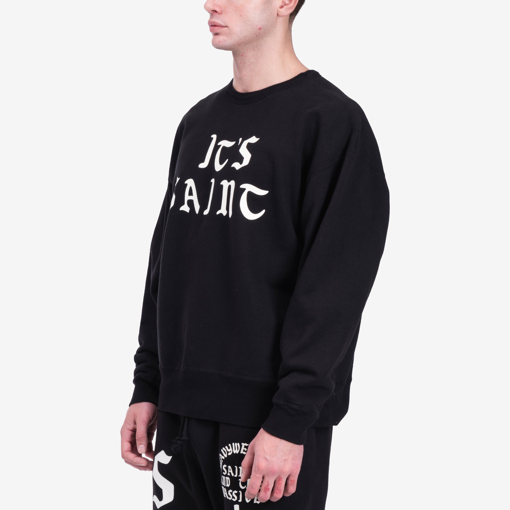 Saint Mxxxxxx Its Saint Sweatshirt Black - 3