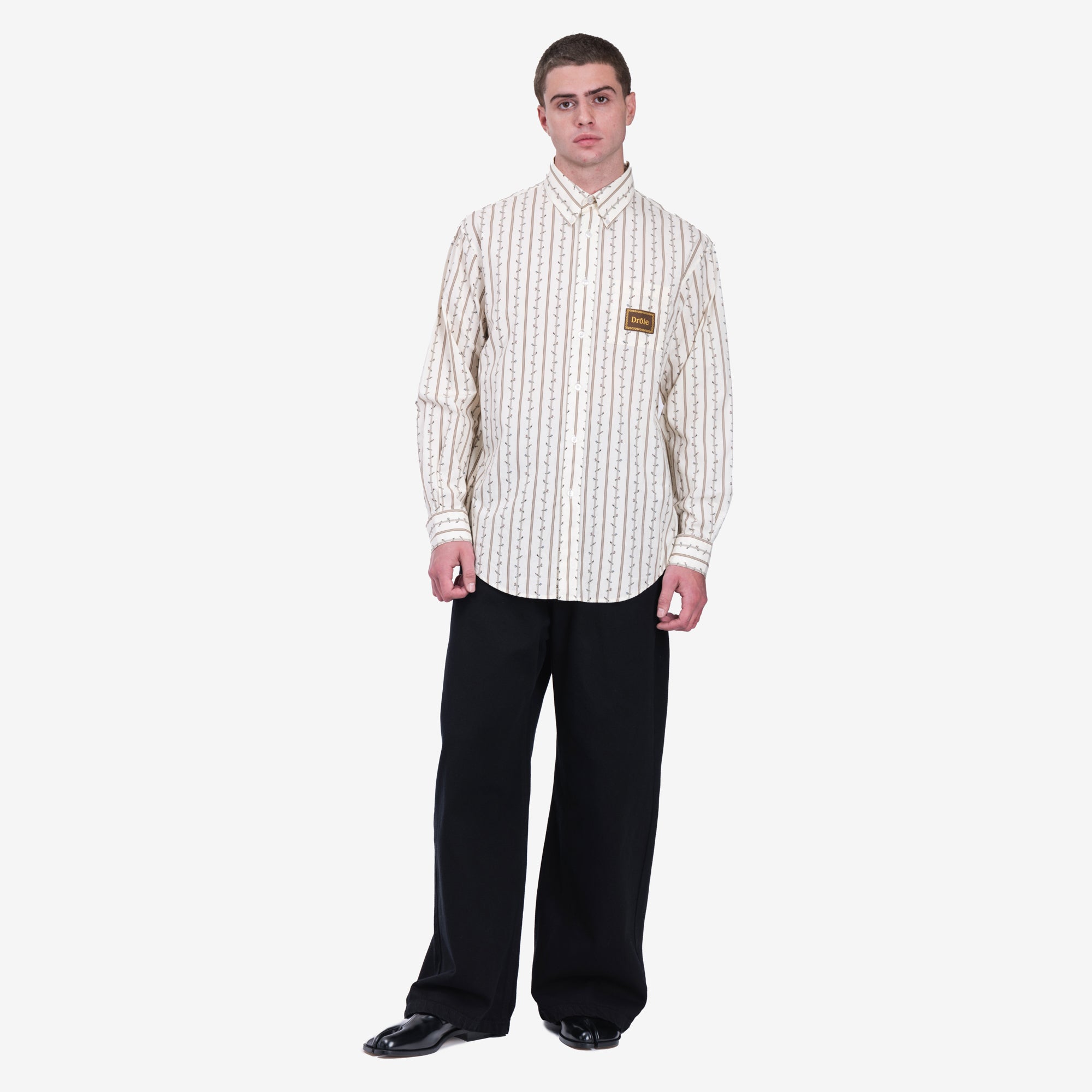 Drôle de Monsieur La Chemise Fleurs Tressees Ecru - 2