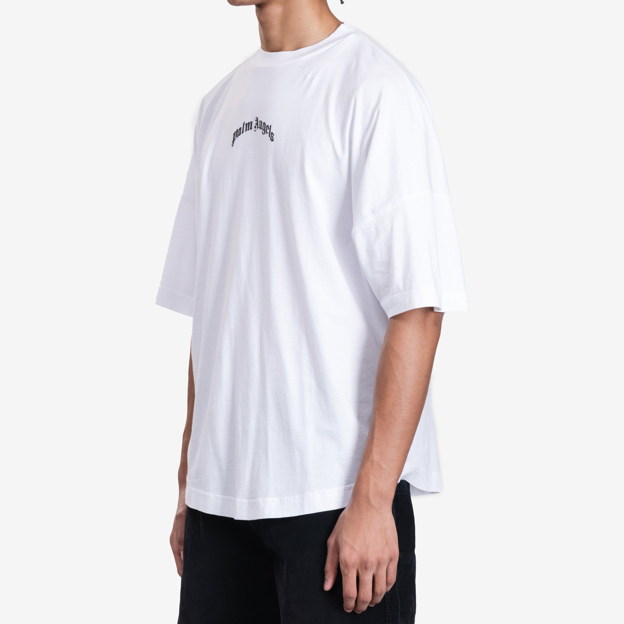 Photo of Palm Angels Back Curved Logo Over T-Shirt - 3