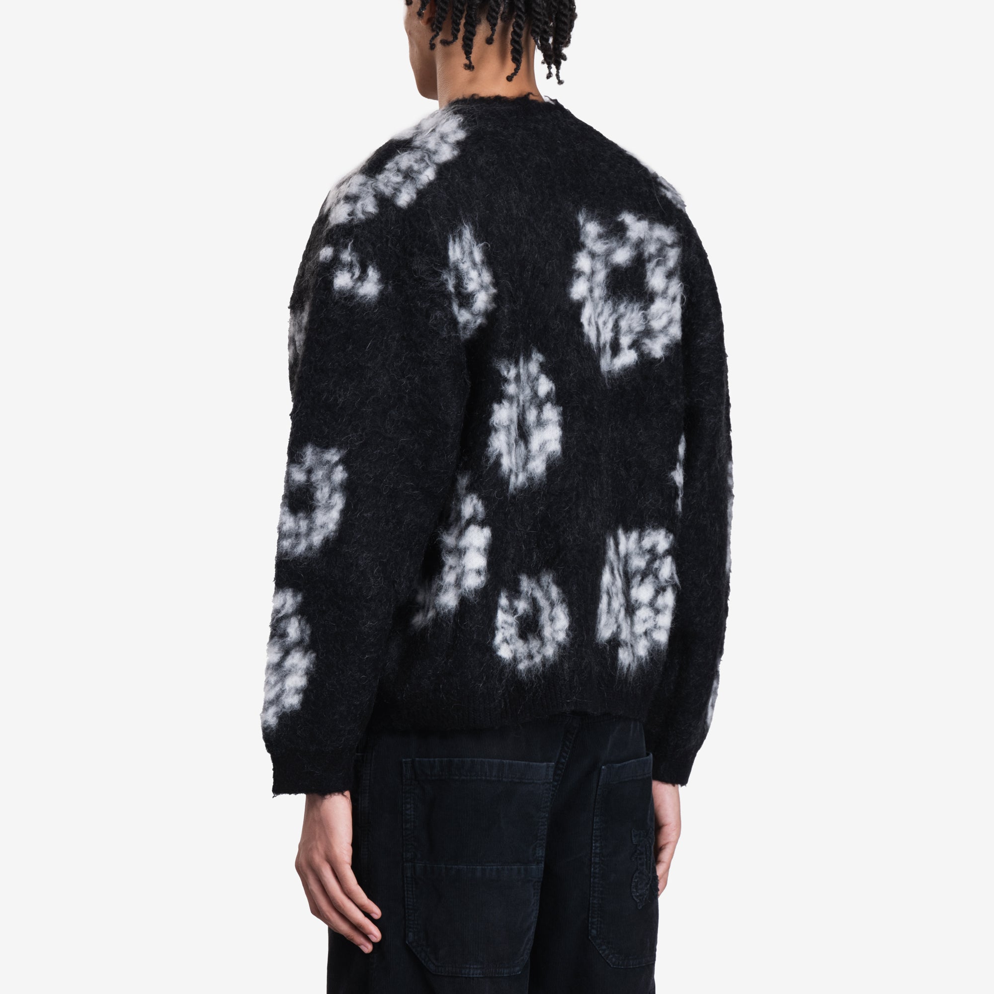 Saint Mxxxxxx Denim Tears Wreath Cardigan Black - 4