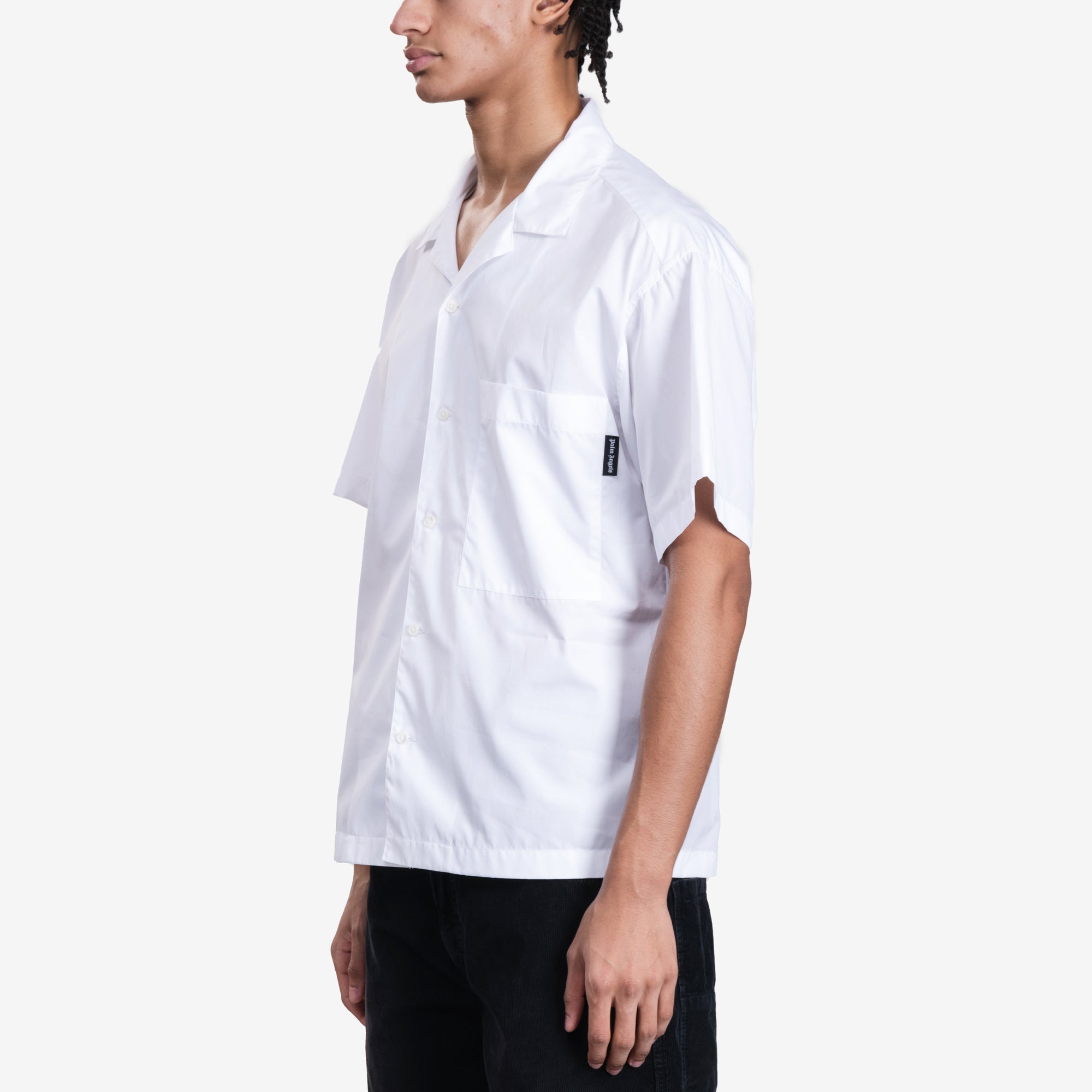 Palm Angels Curved Logo SS Shirt White - 3