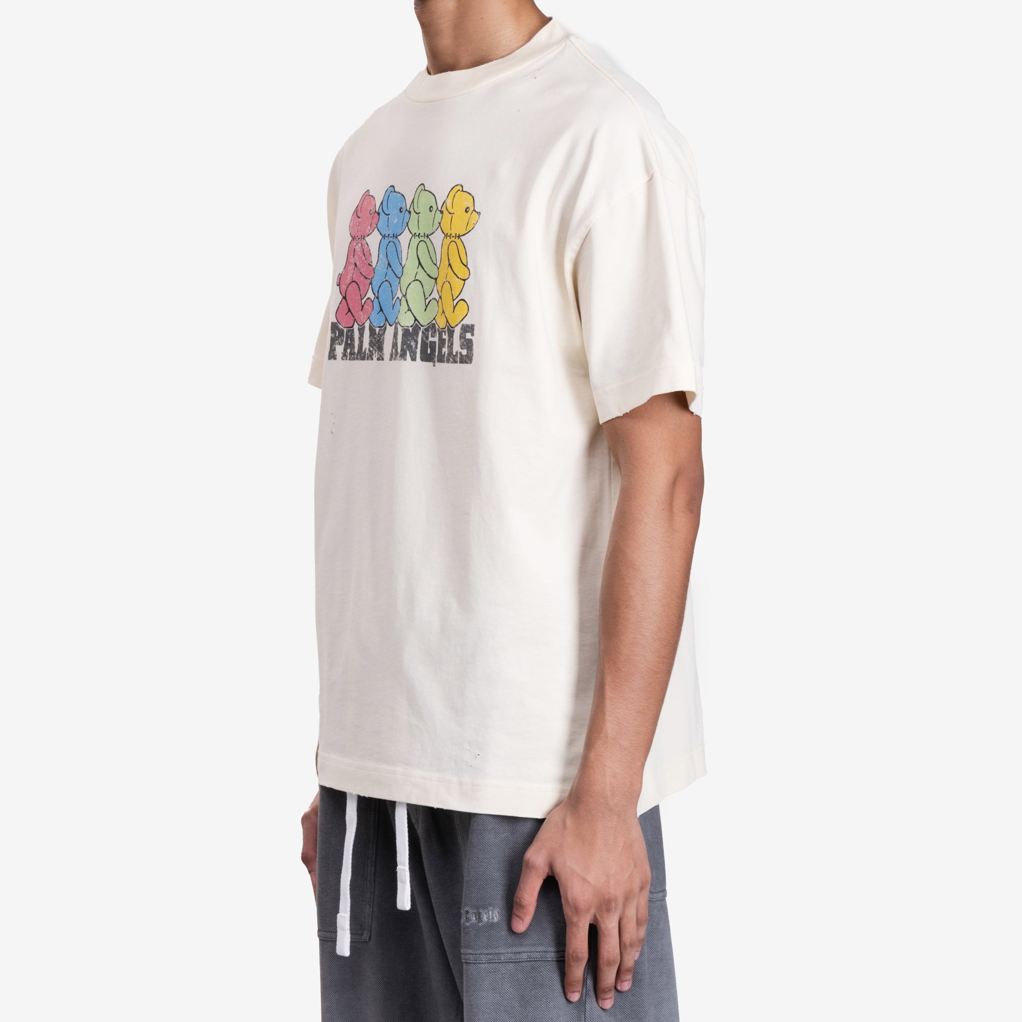 Palm Angels Crossroads Bear T-Shirt Ivory - 3