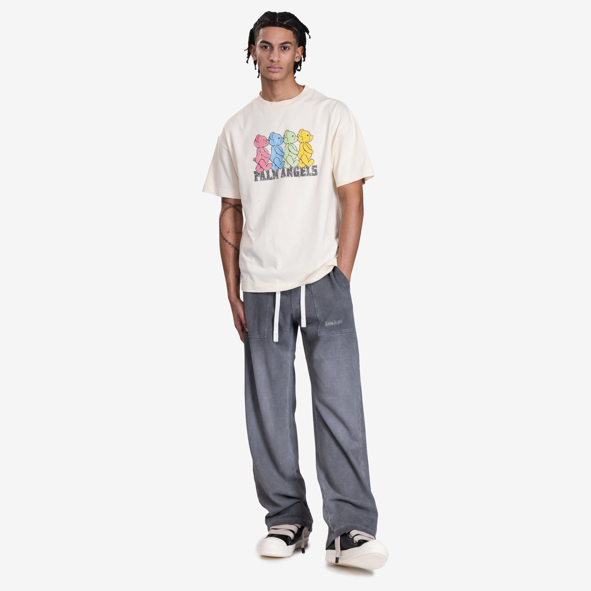 Palm Angels Crossroads Bear T-Shirt Ivory - 2