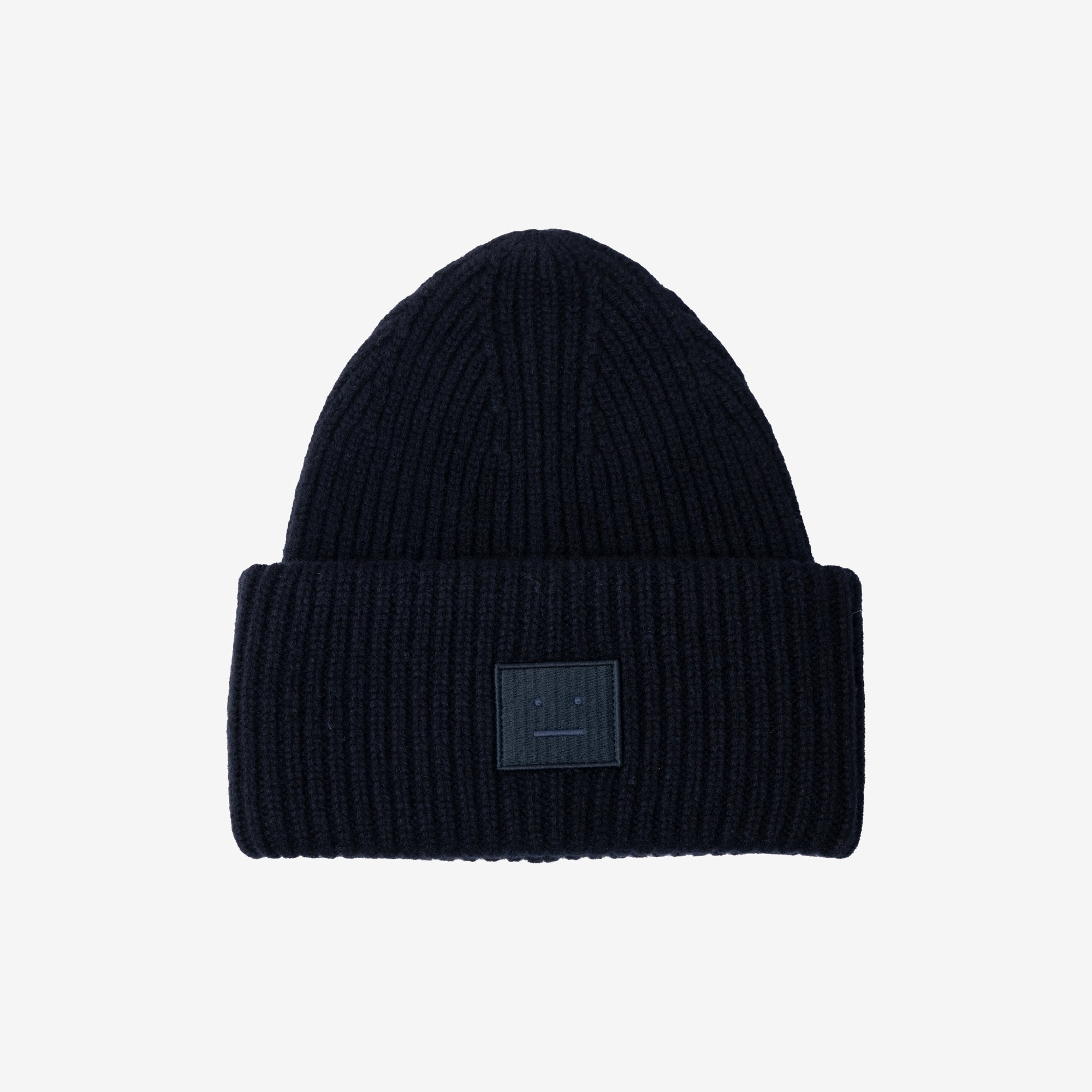 Acne Studios Large Face Logo Beanie Black - 1