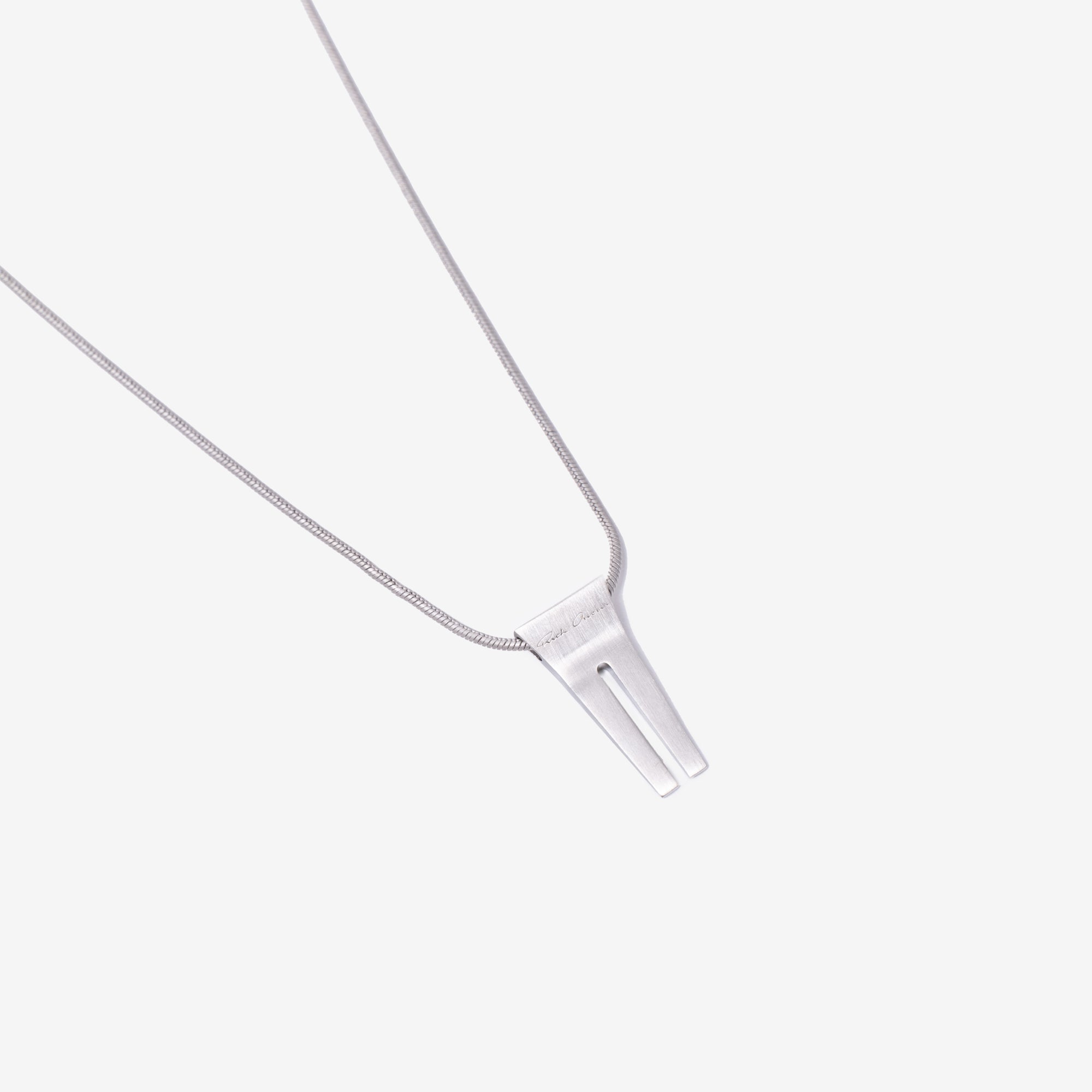 Rick Owens Mini Open Trunk Charm Necklace Palladio - 4