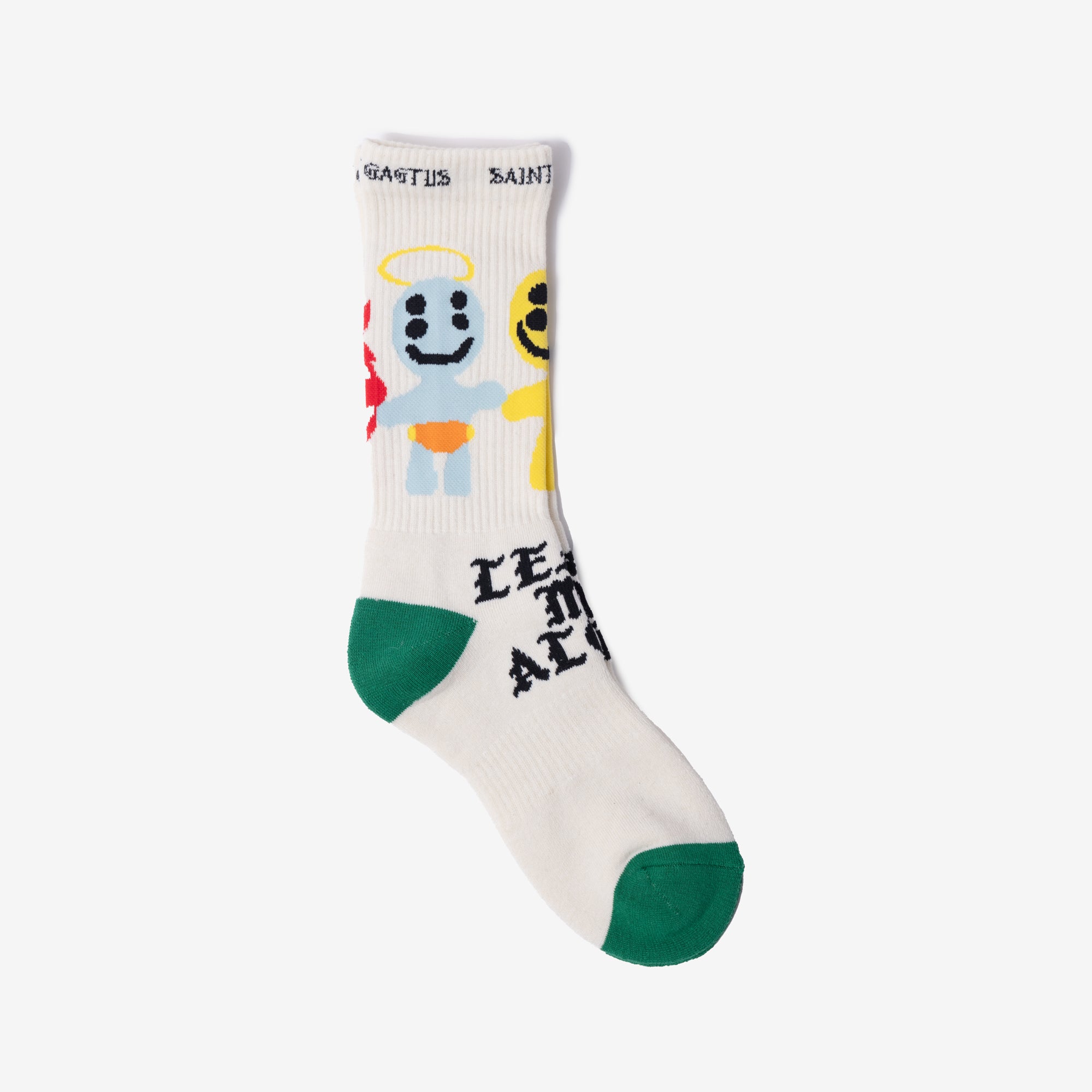 Saint Mxxxxxx Cactus Plant Flee Market Socks Ecru - 2