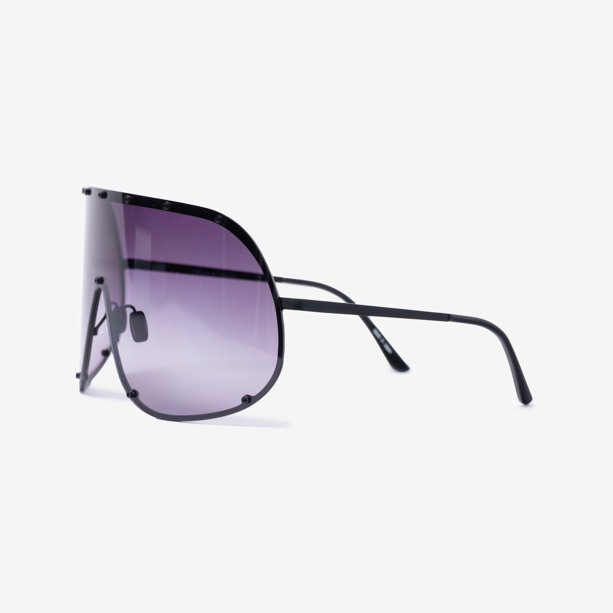 Rick Owens Shield Sunglasses Black/Degrade Black - 3