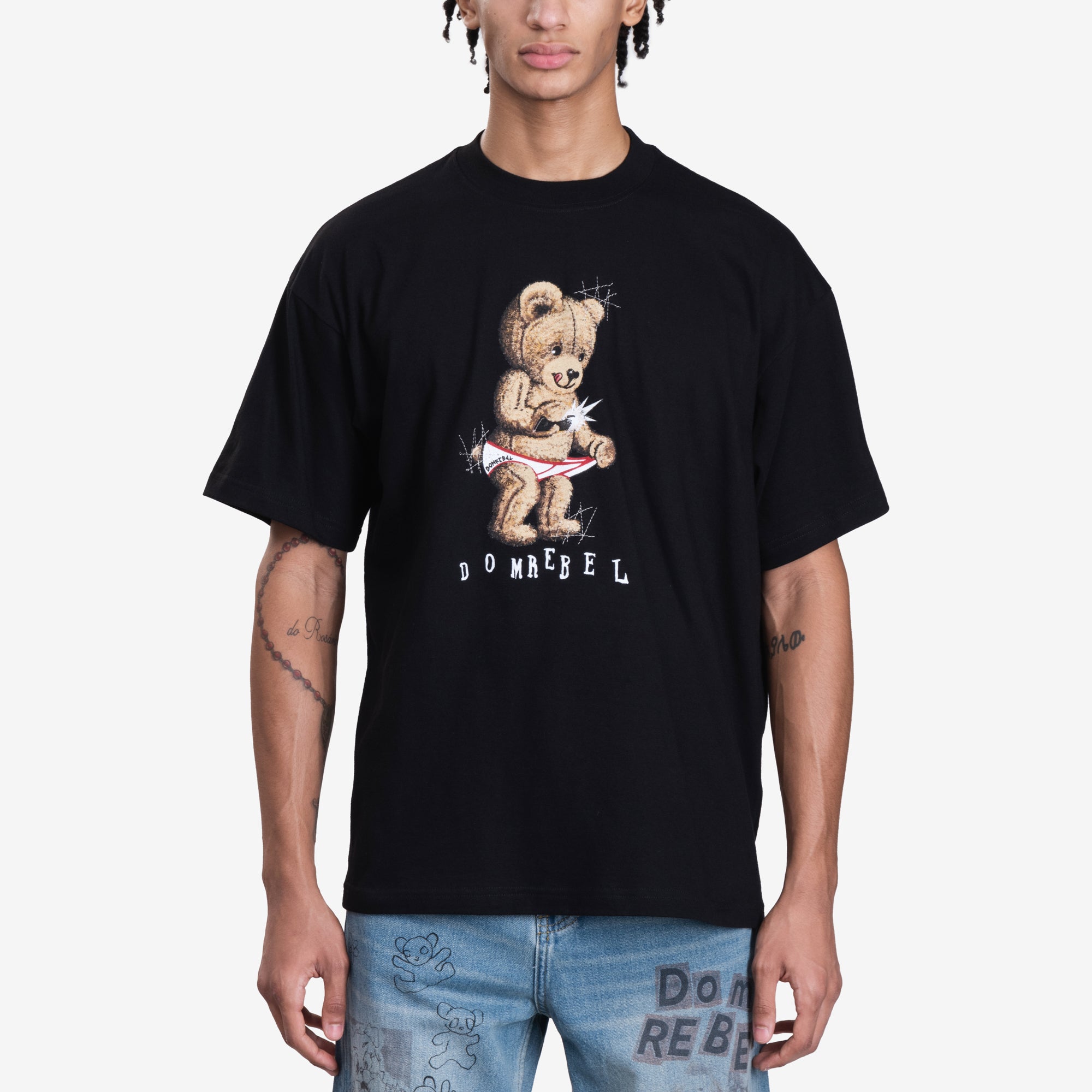 Dom Rebel Snap Shot Vintage T-Shirt Black - 1