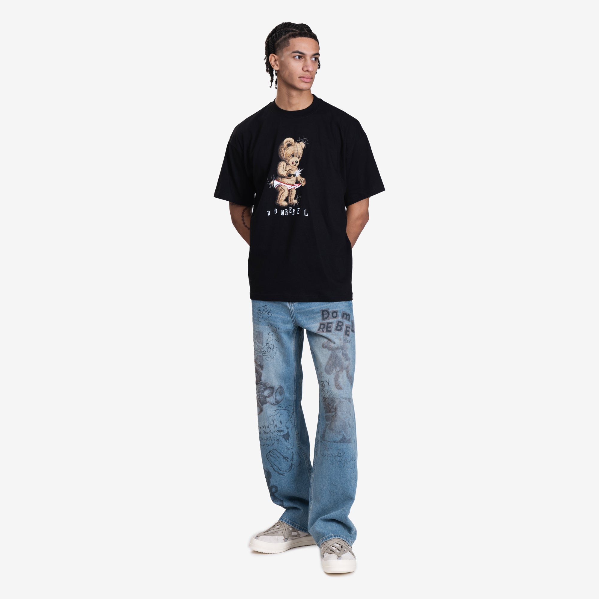 Dom Rebel Snap Shot Vintage T-Shirt Black - 2