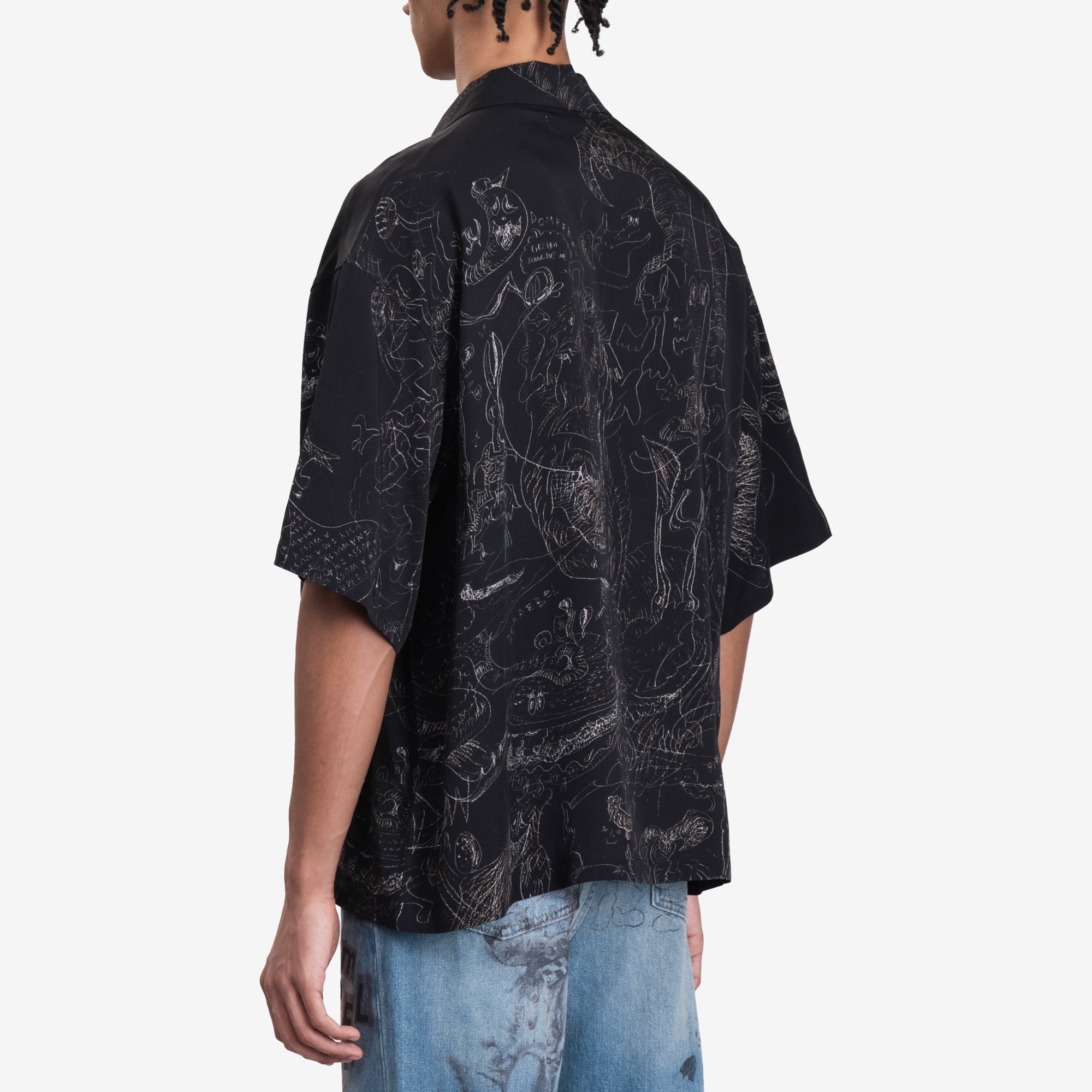 Dom Rebel Utopia Camp Collar Shirt Black - 4